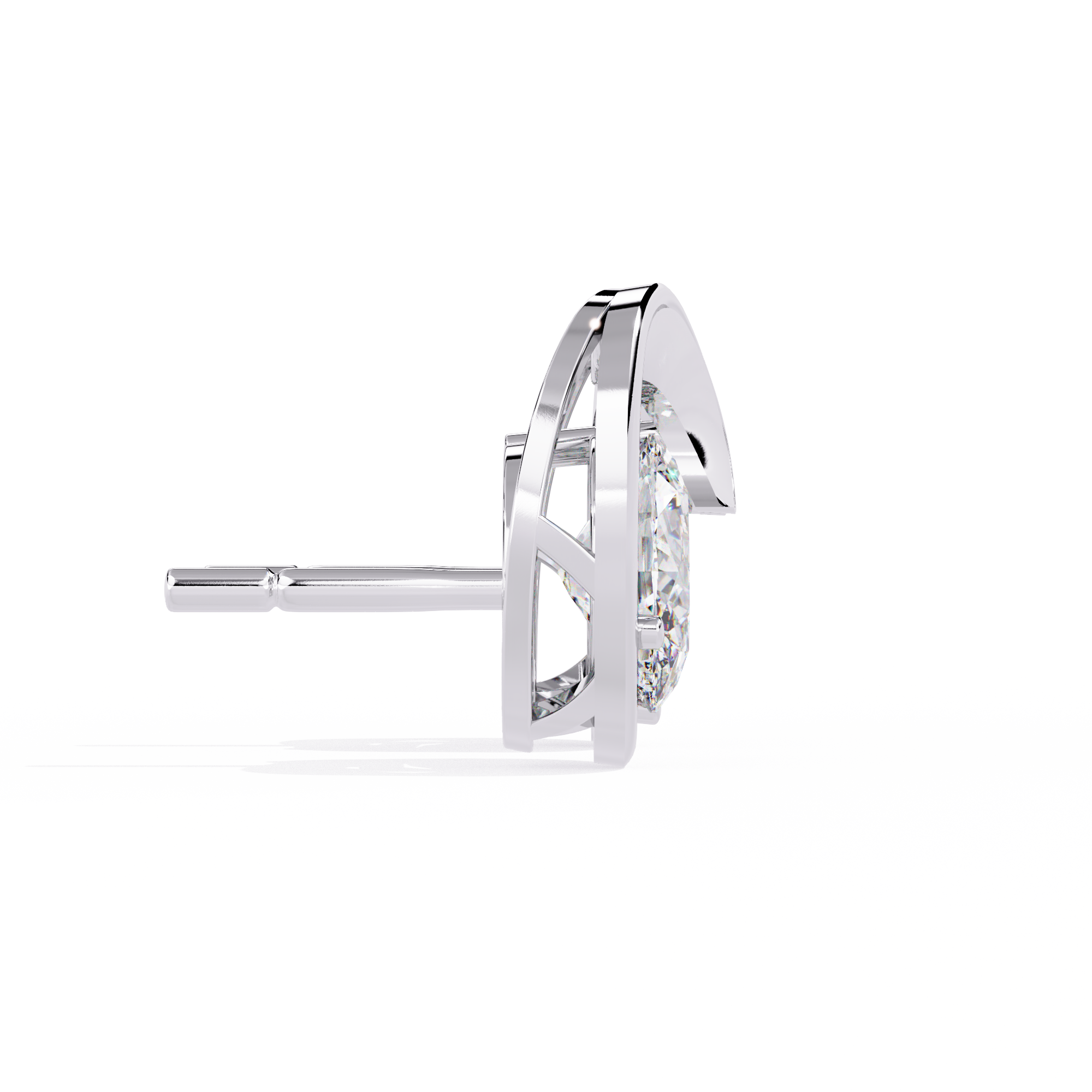 Brilliant 18K GOLD EARRING WITH LAB-GROWN DIAMOND.