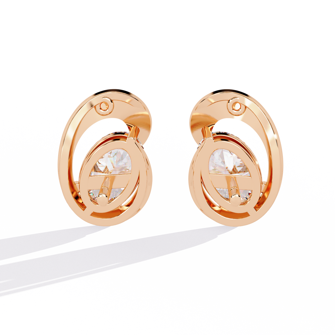 Brilliant 18K GOLD EARRING WITH LAB-GROWN DIAMOND.