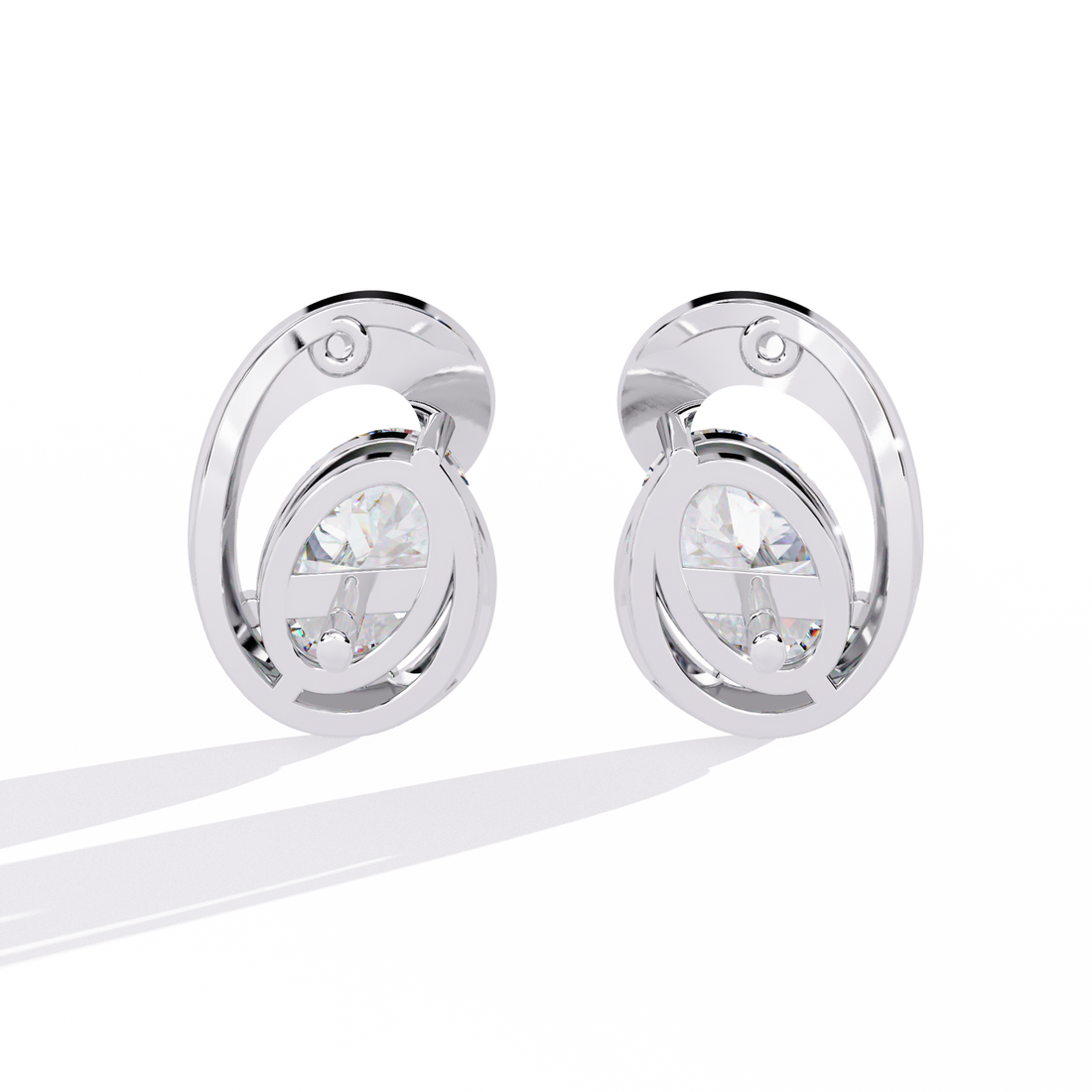 Brilliant 18K GOLD EARRING WITH LAB-GROWN DIAMOND.