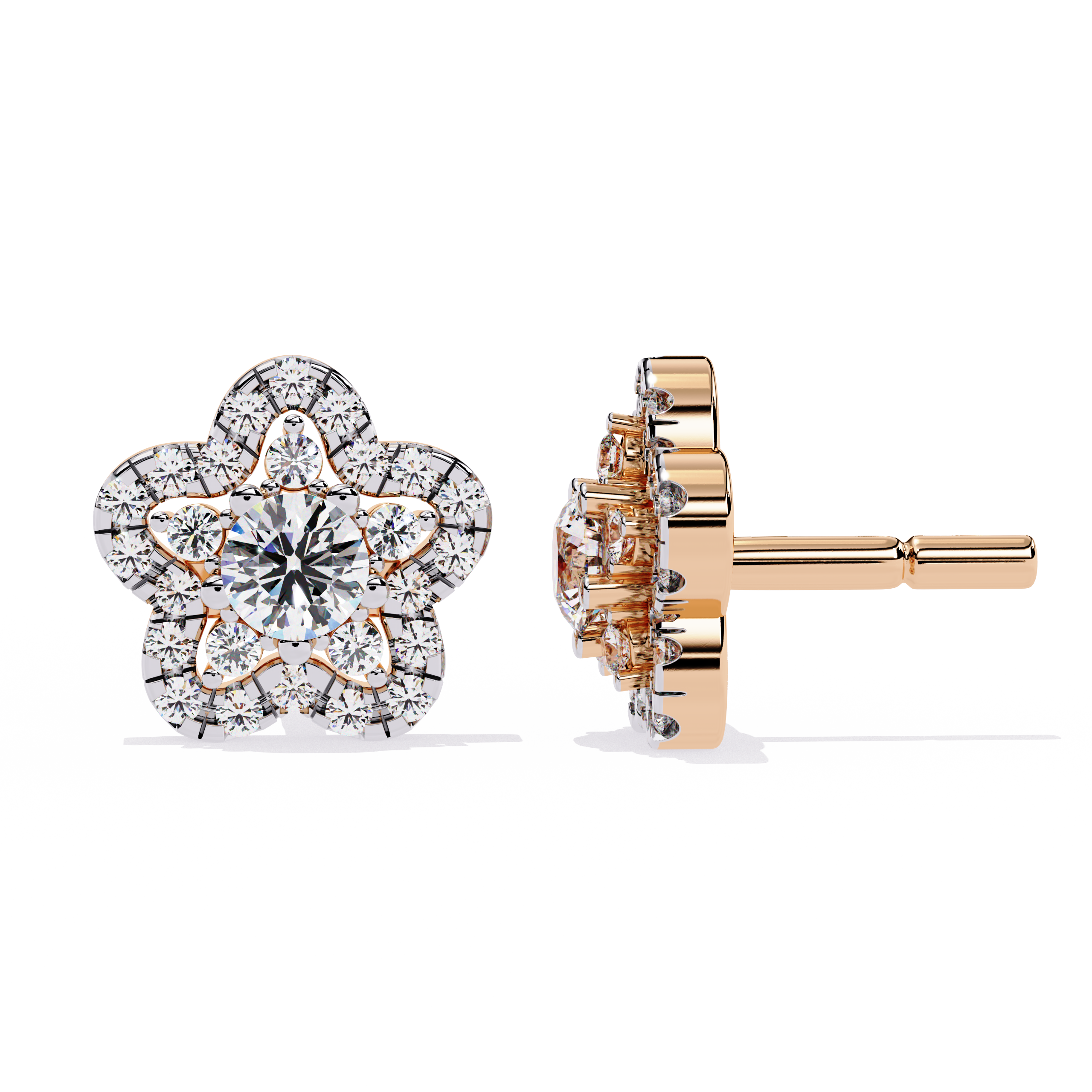 Brilliant 18K GOLD EARRING WITH LAB-GROWN DIAMOND.