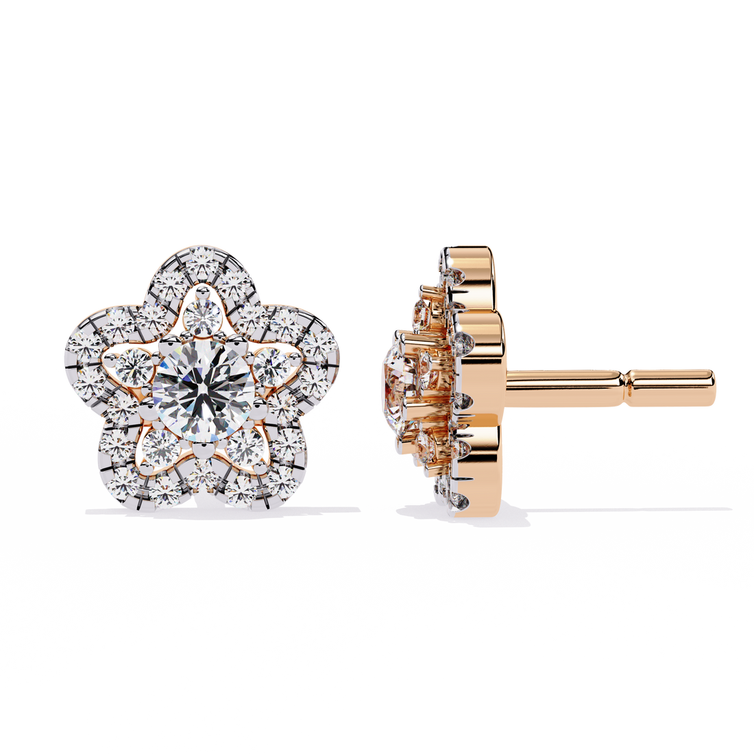 Brilliant 18K GOLD EARRING WITH LAB-GROWN DIAMOND.