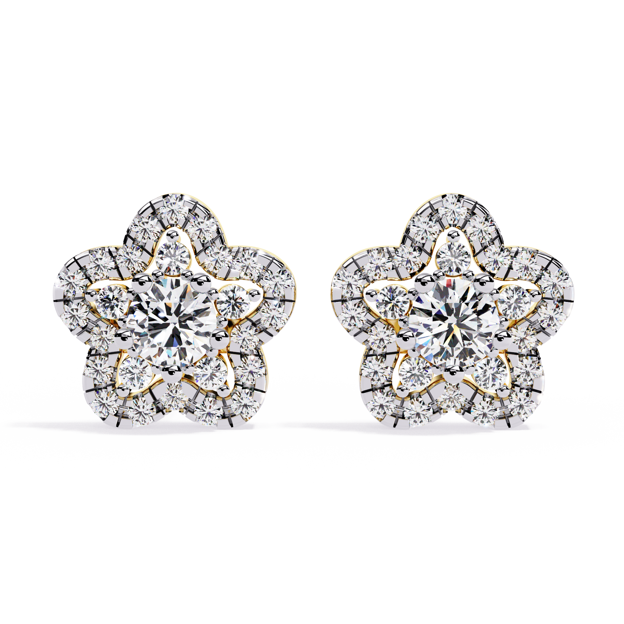 Brilliant 18K GOLD EARRING WITH LAB-GROWN DIAMOND.