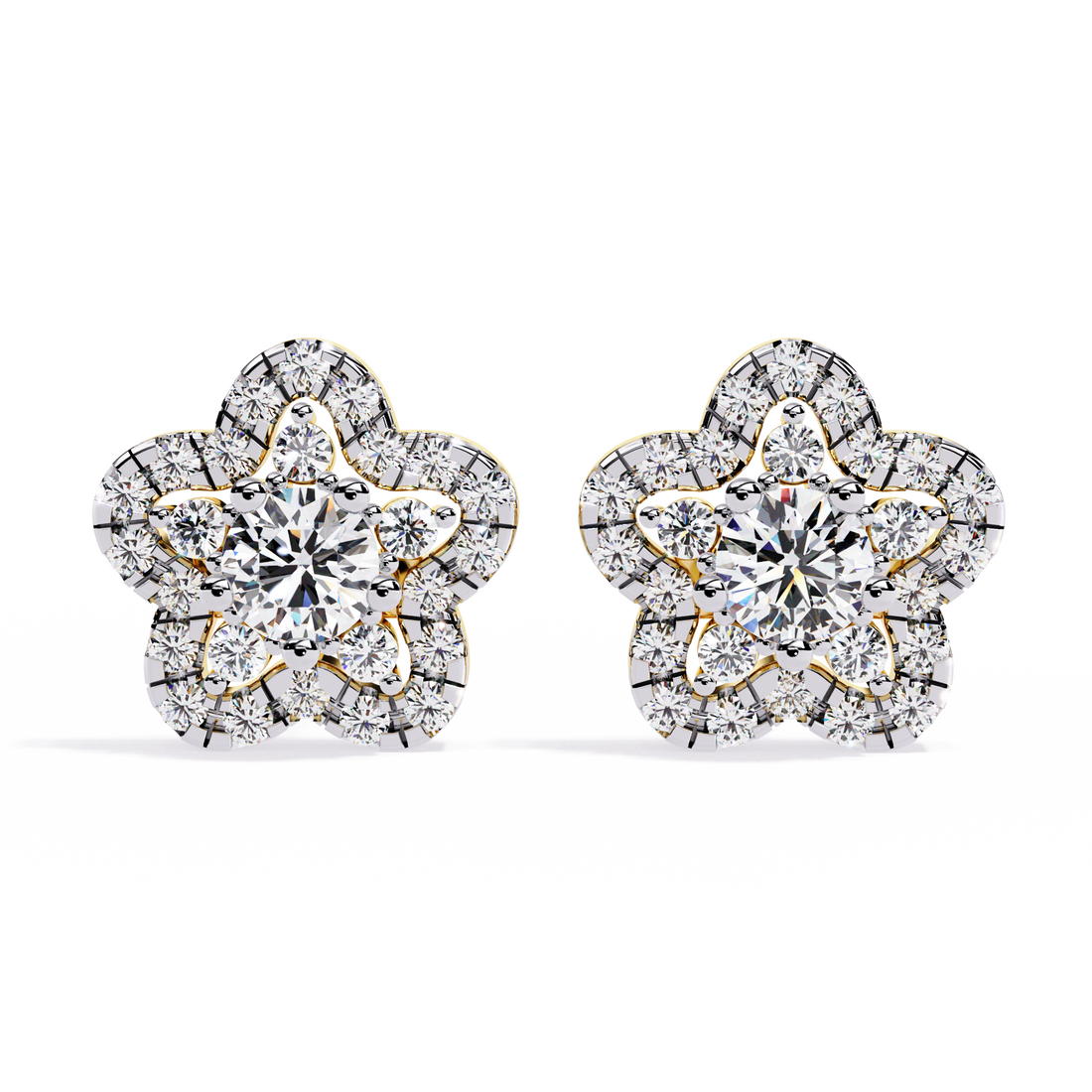 Brilliant 18K GOLD EARRING WITH LAB-GROWN DIAMOND.