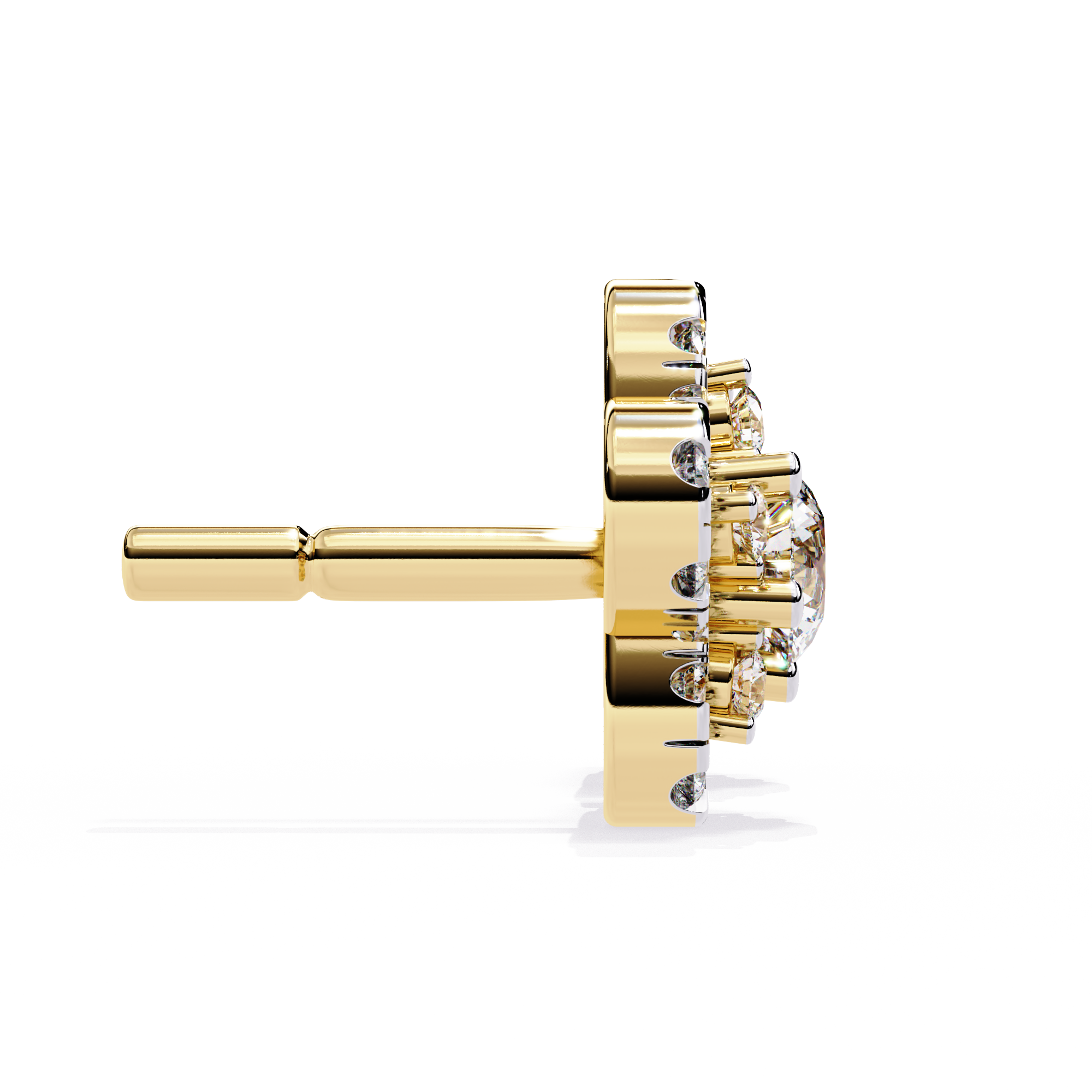 Brilliant 18K GOLD EARRING WITH LAB-GROWN DIAMOND.