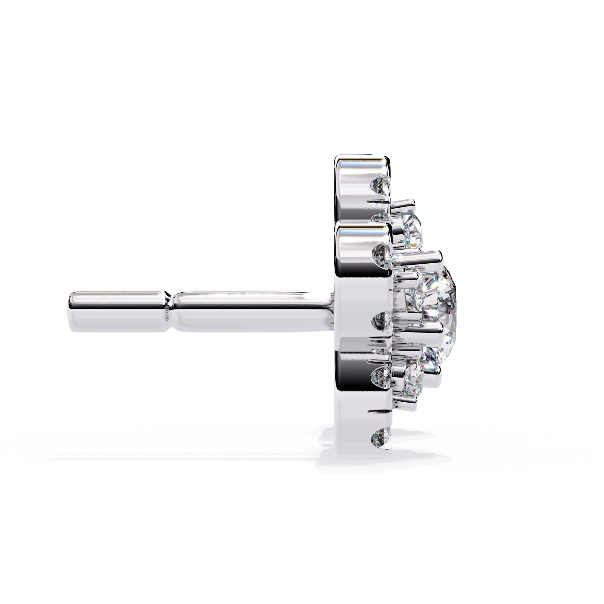 Brilliant 18K GOLD EARRING WITH LAB-GROWN DIAMOND.