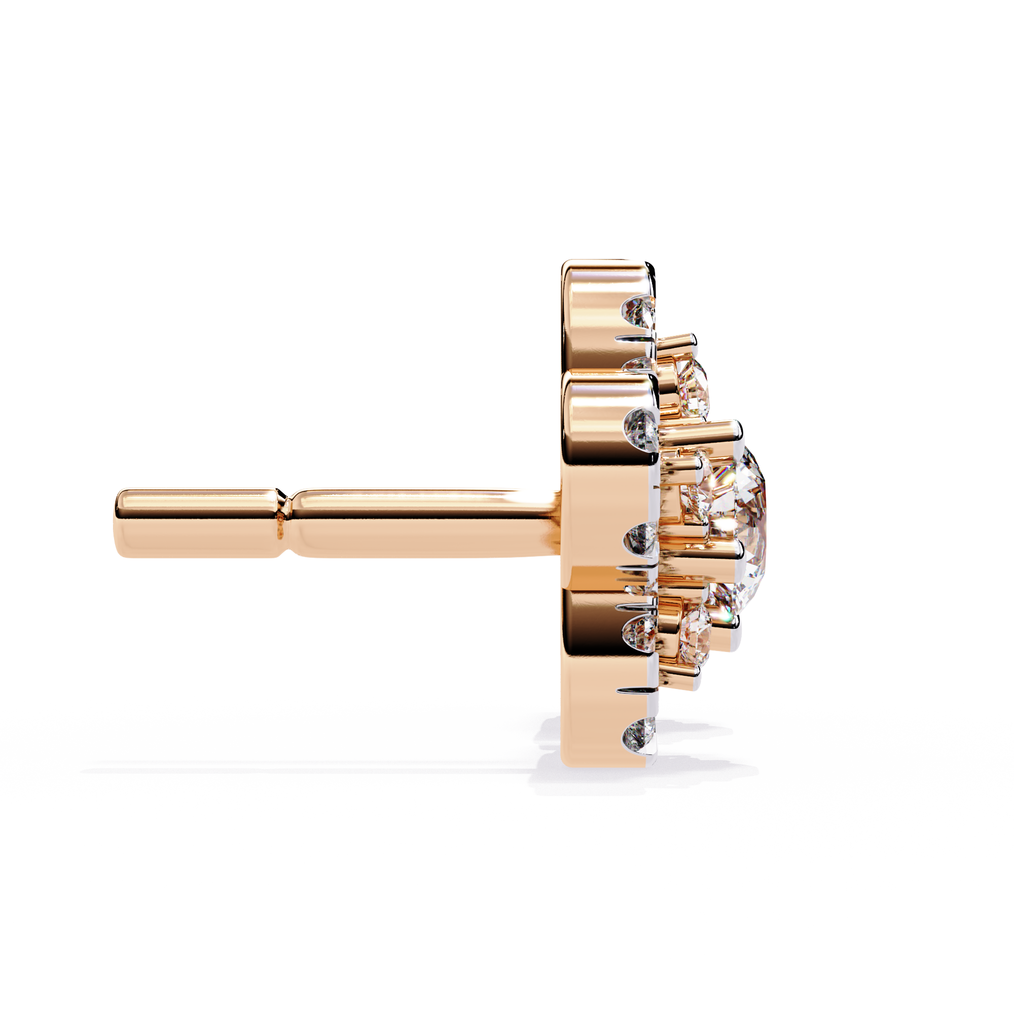 Brilliant 18K GOLD EARRING WITH LAB-GROWN DIAMOND.