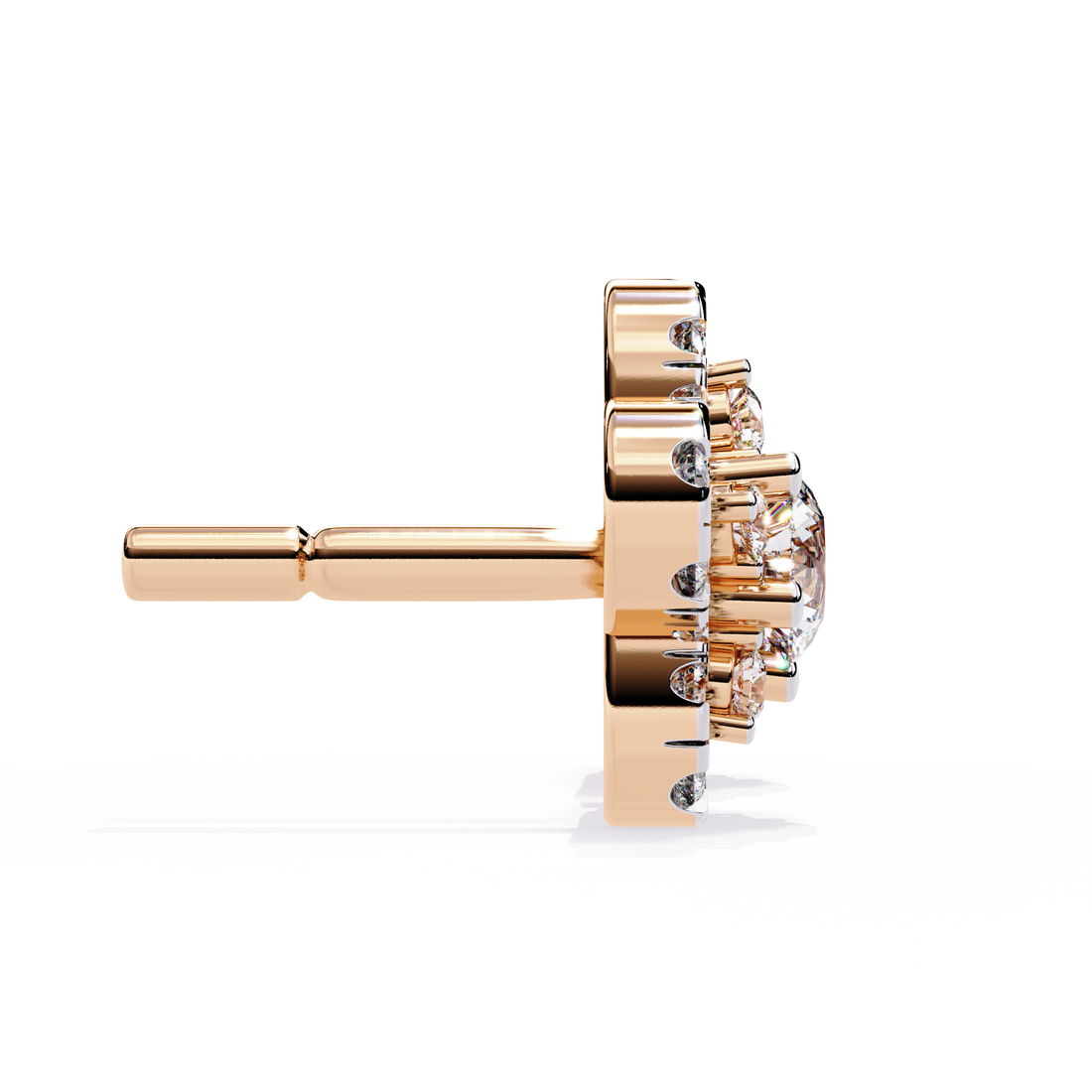 Brilliant 18K GOLD EARRING WITH LAB-GROWN DIAMOND.