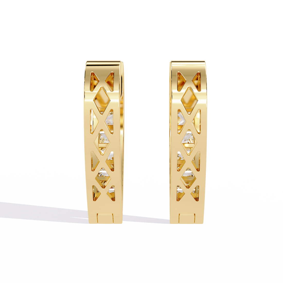 Brilliant 18K GOLD EARRING WITH LAB-GROWN DIAMOND.