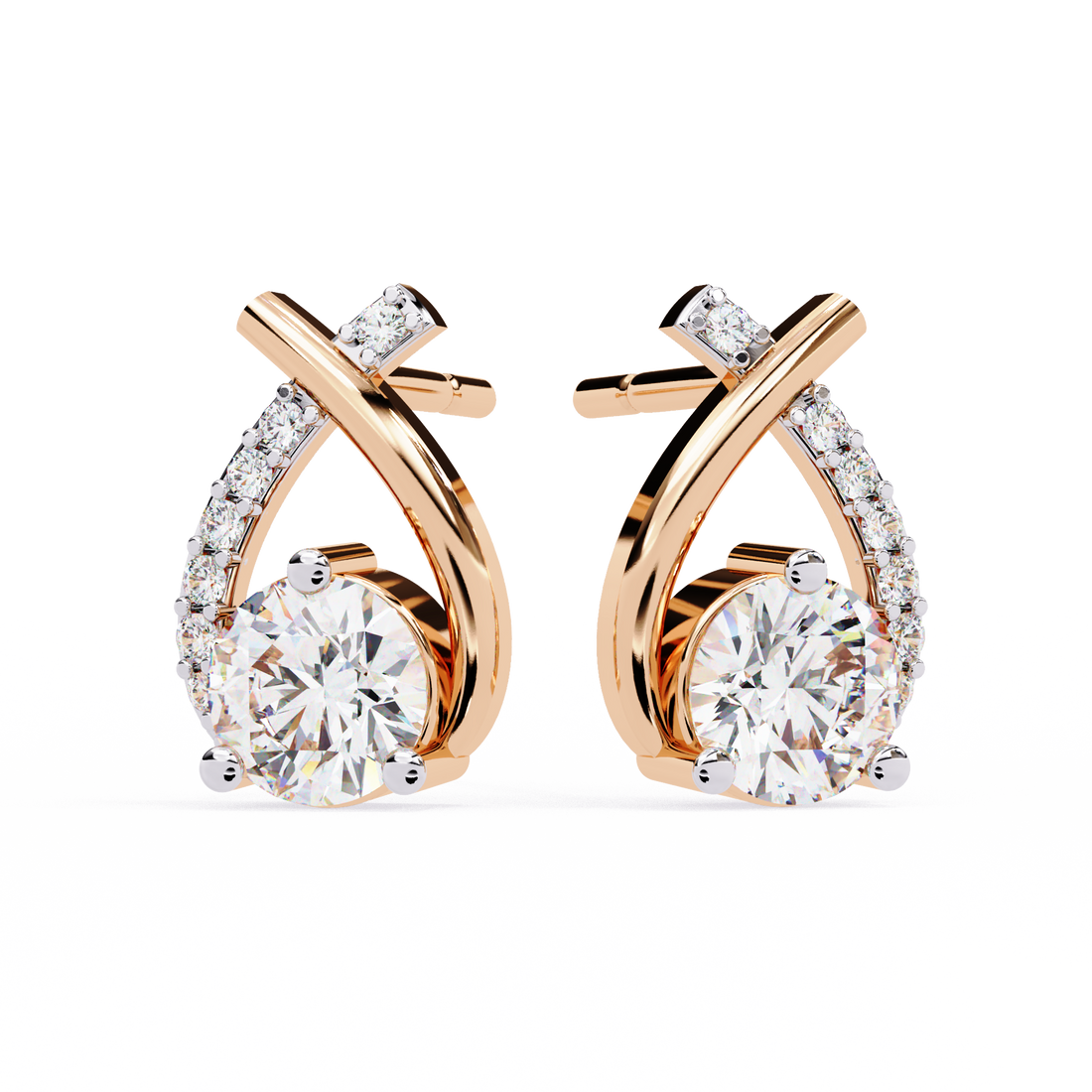 Brilliant 18K GOLD EARRING WITH LAB-GROWN DIAMOND.