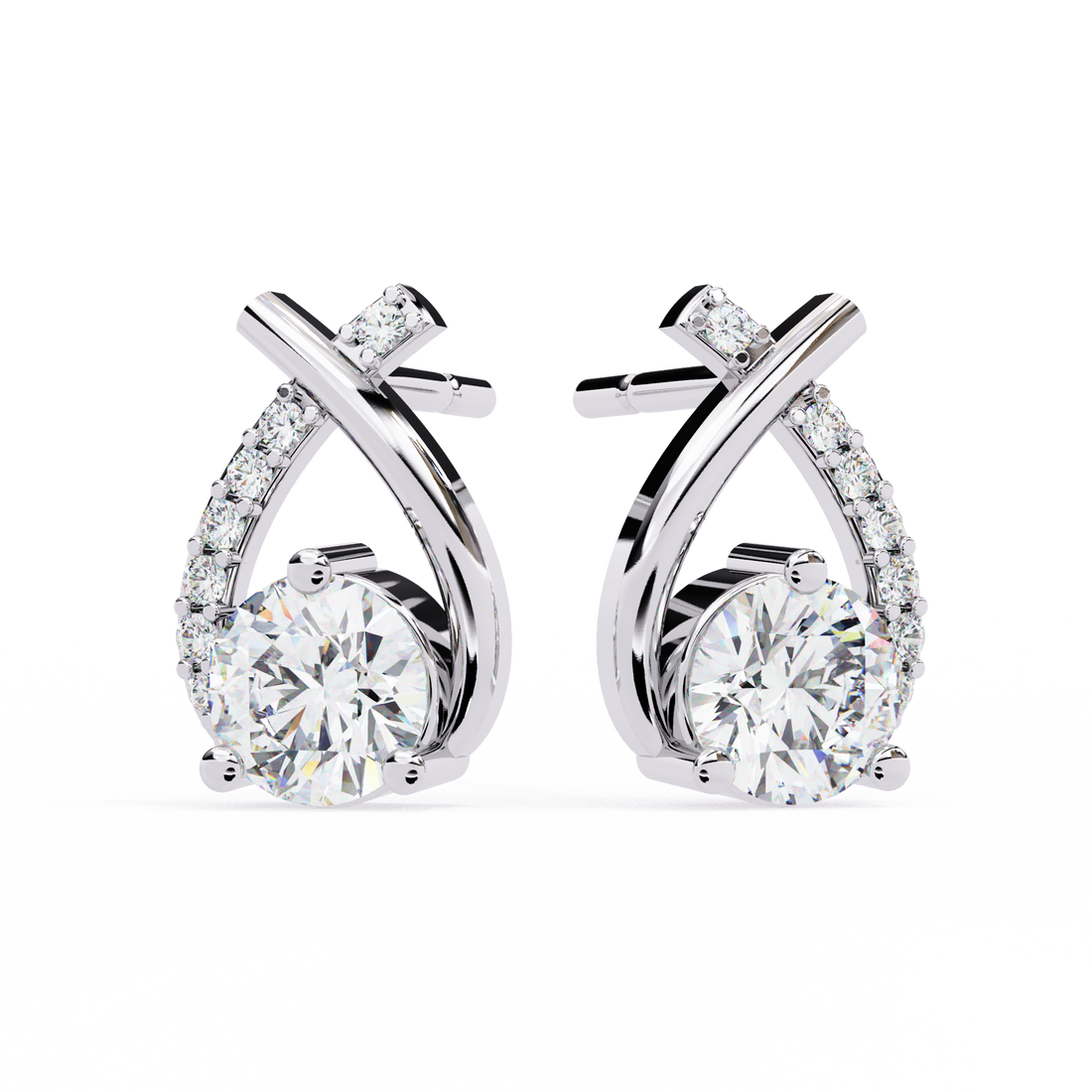 Brilliant 18K GOLD EARRING WITH LAB-GROWN DIAMOND.