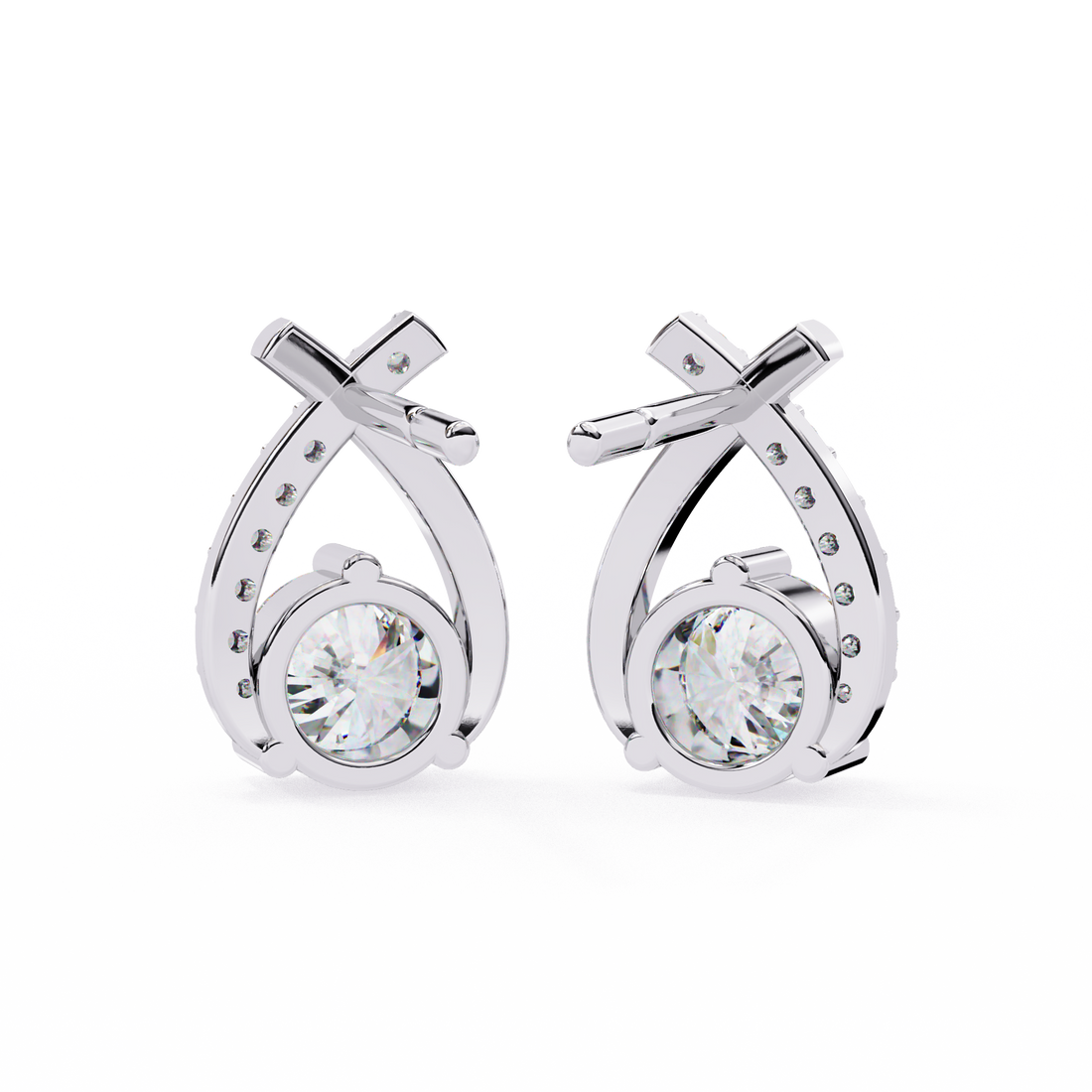 Brilliant 18K GOLD EARRING WITH LAB-GROWN DIAMOND.