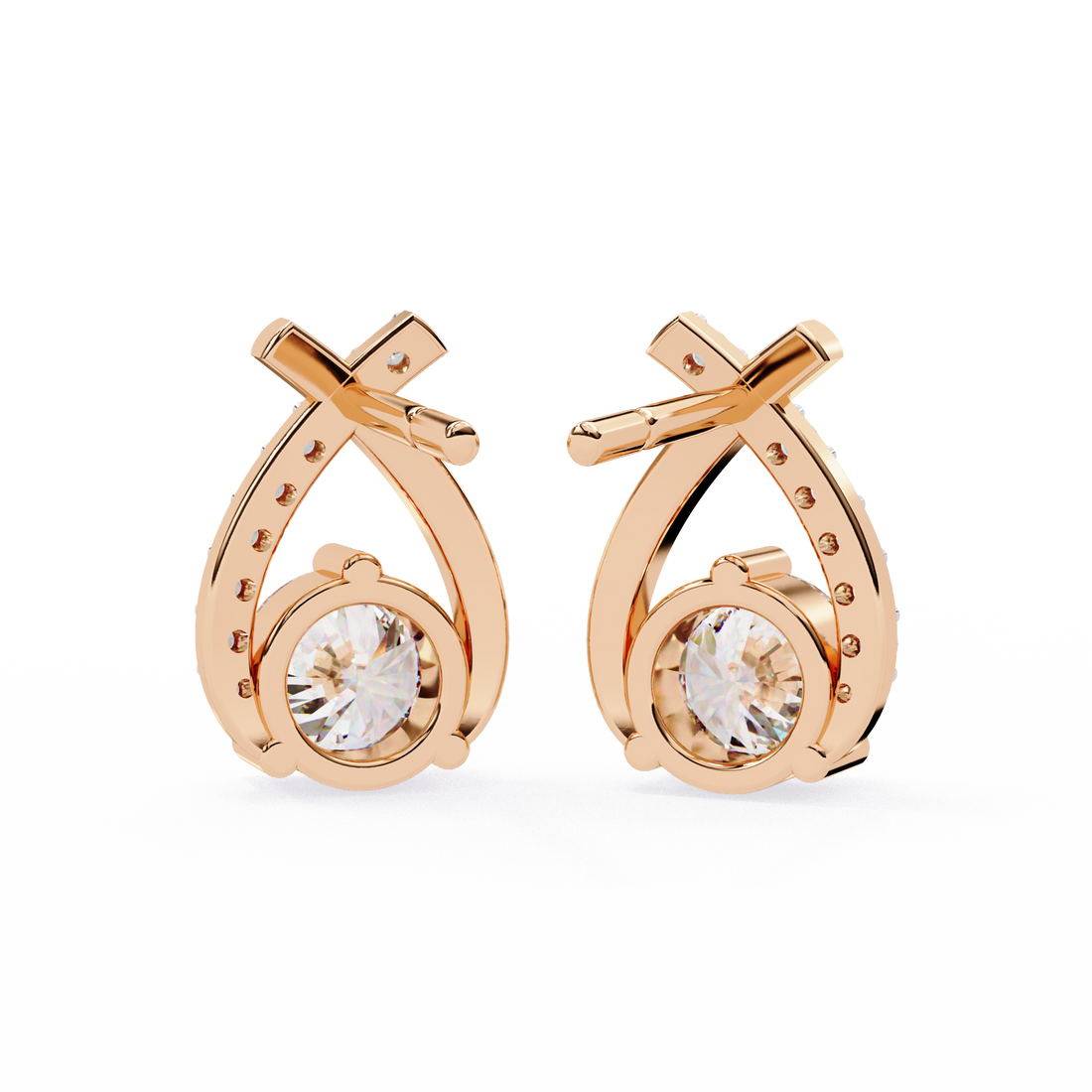Brilliant 18K GOLD EARRING WITH LAB-GROWN DIAMOND.