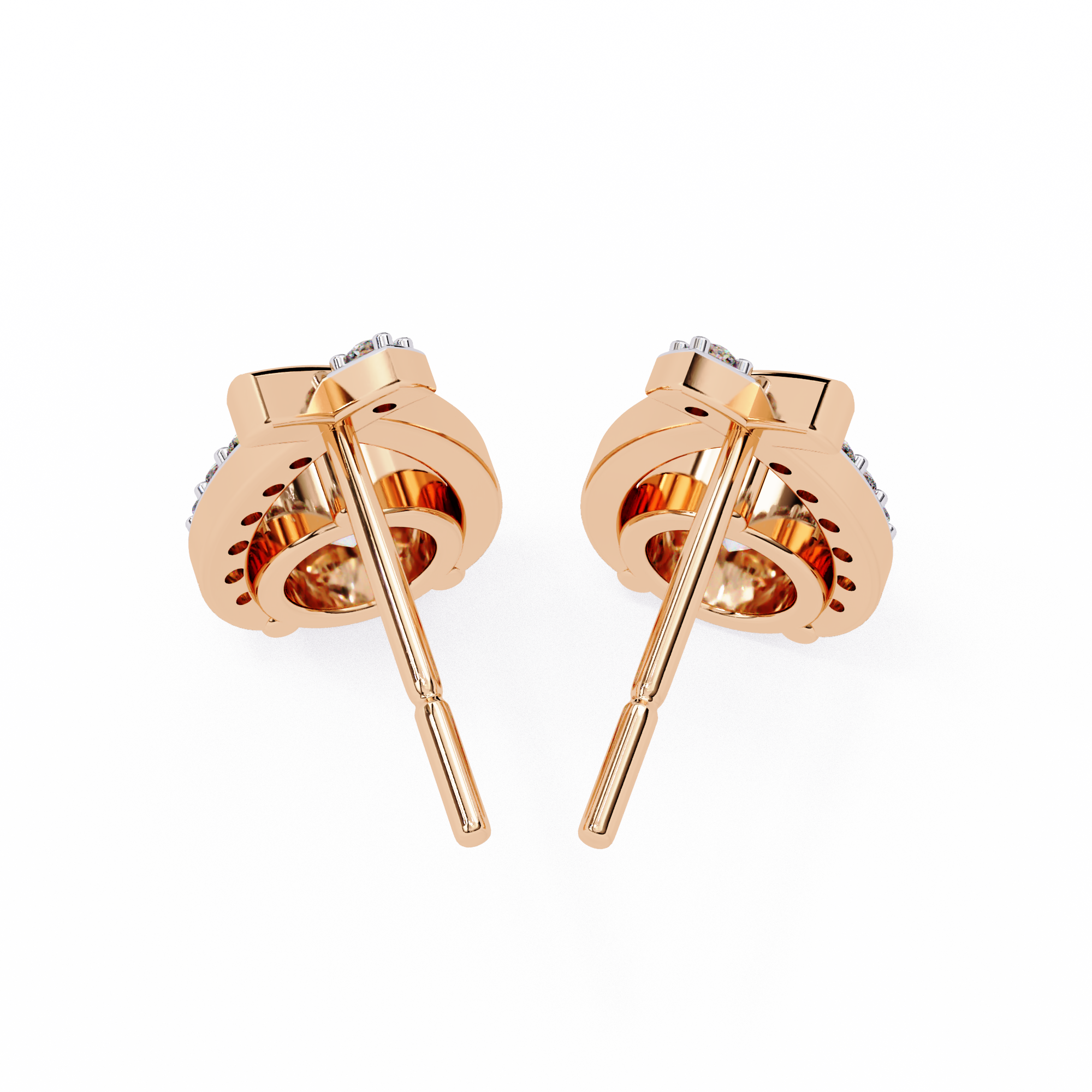 Brilliant 18K GOLD EARRING WITH LAB-GROWN DIAMOND.
