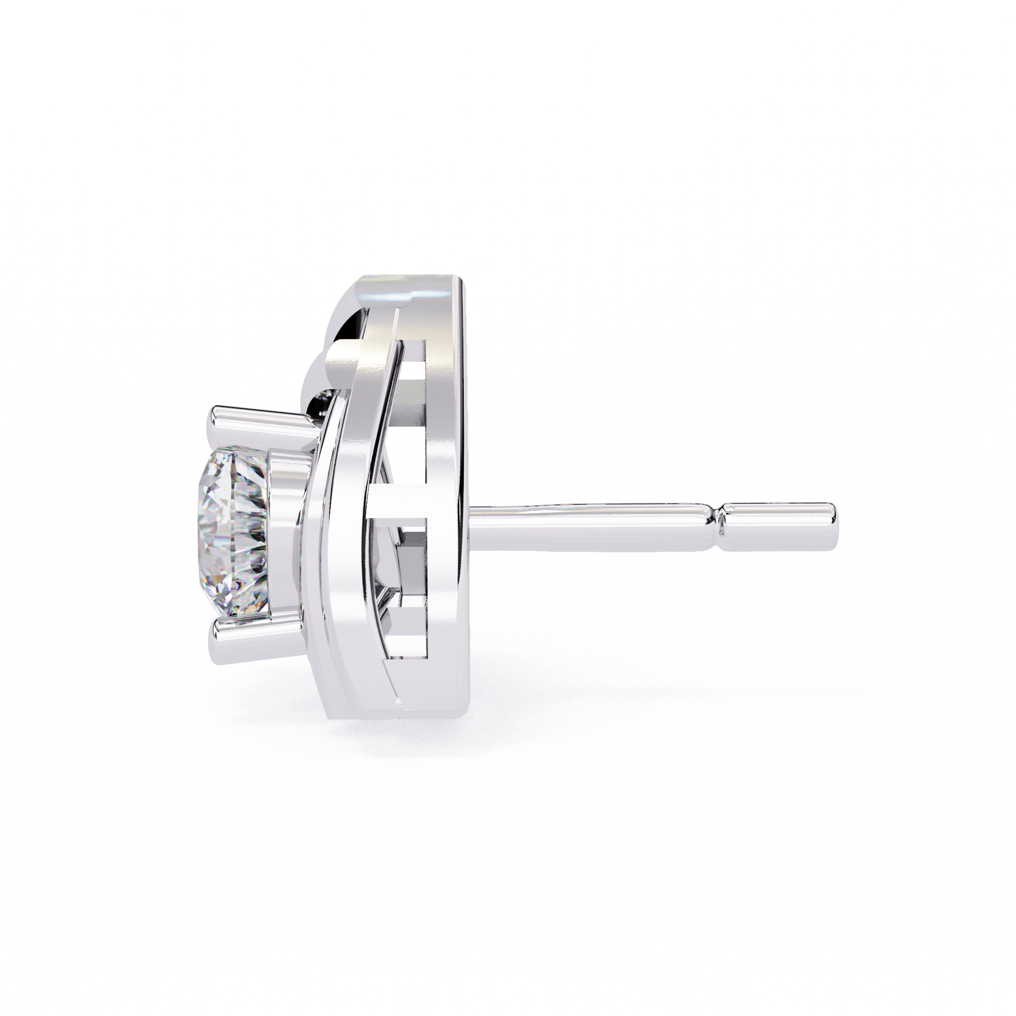 Brilliant 18K GOLD EARRING WITH LAB-GROWN DIAMOND.