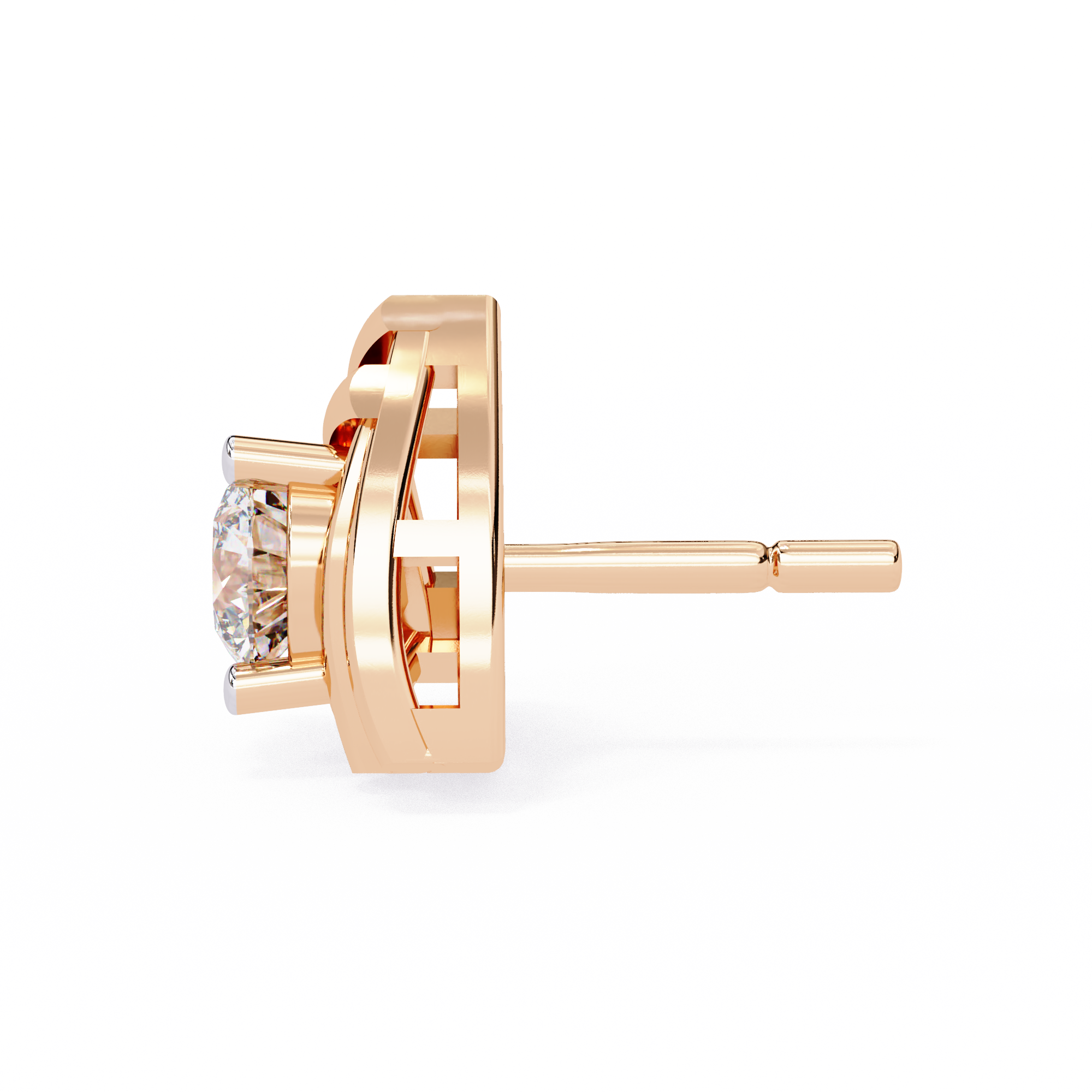 Brilliant 18K GOLD EARRING WITH LAB-GROWN DIAMOND.