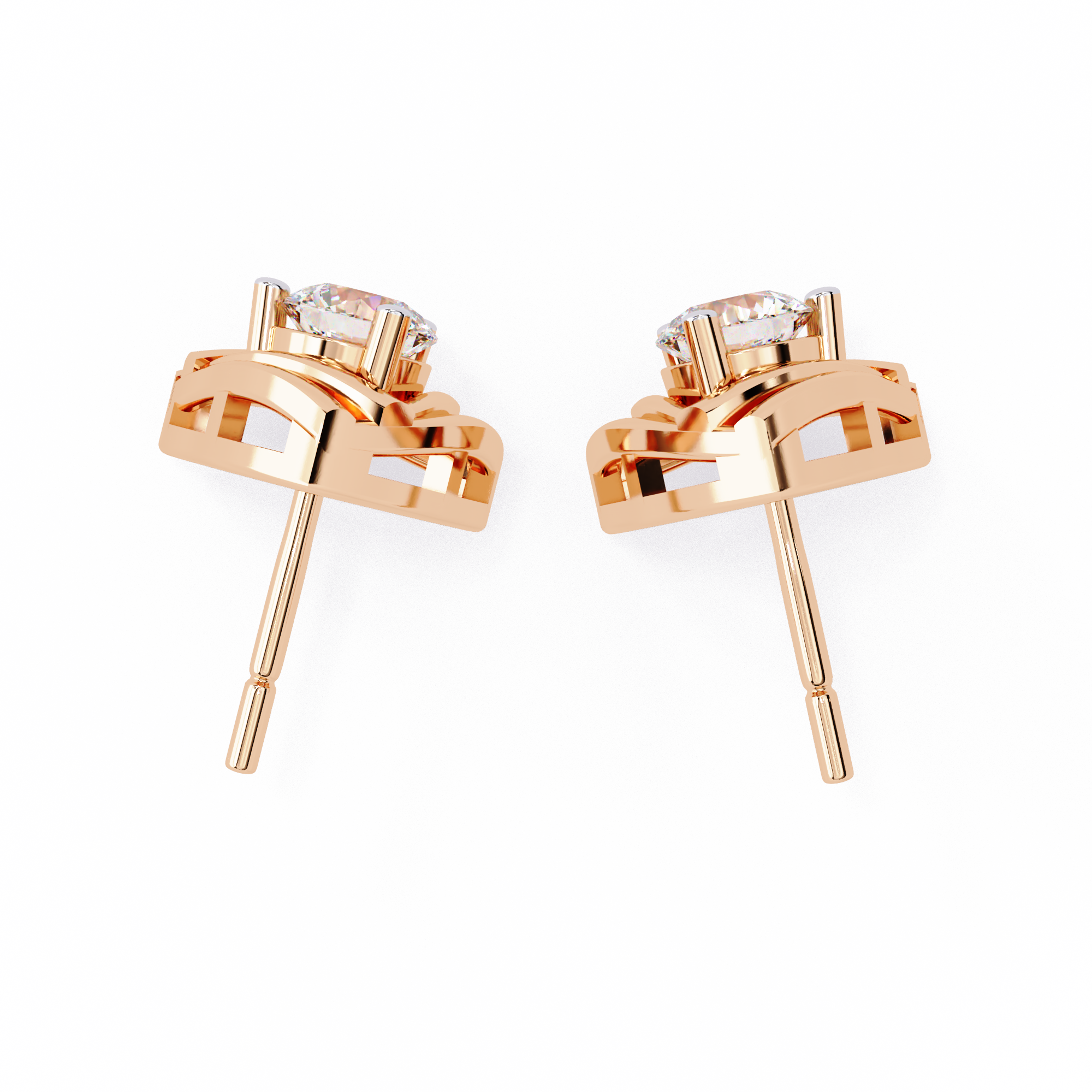 Brilliant 18K GOLD EARRING WITH LAB-GROWN DIAMOND.