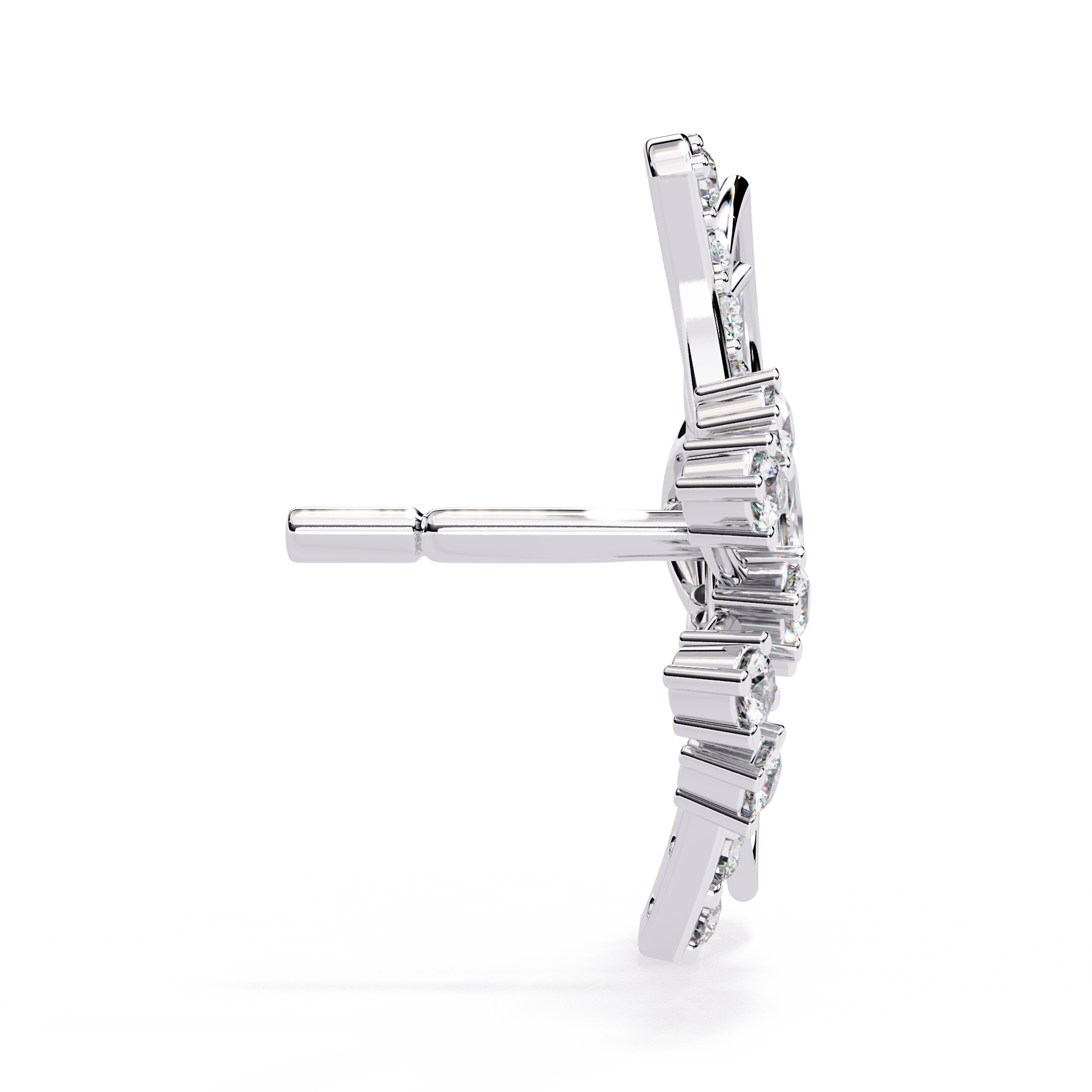 Brilliant 18K GOLD EARRING WITH LAB-GROWN DIAMOND.