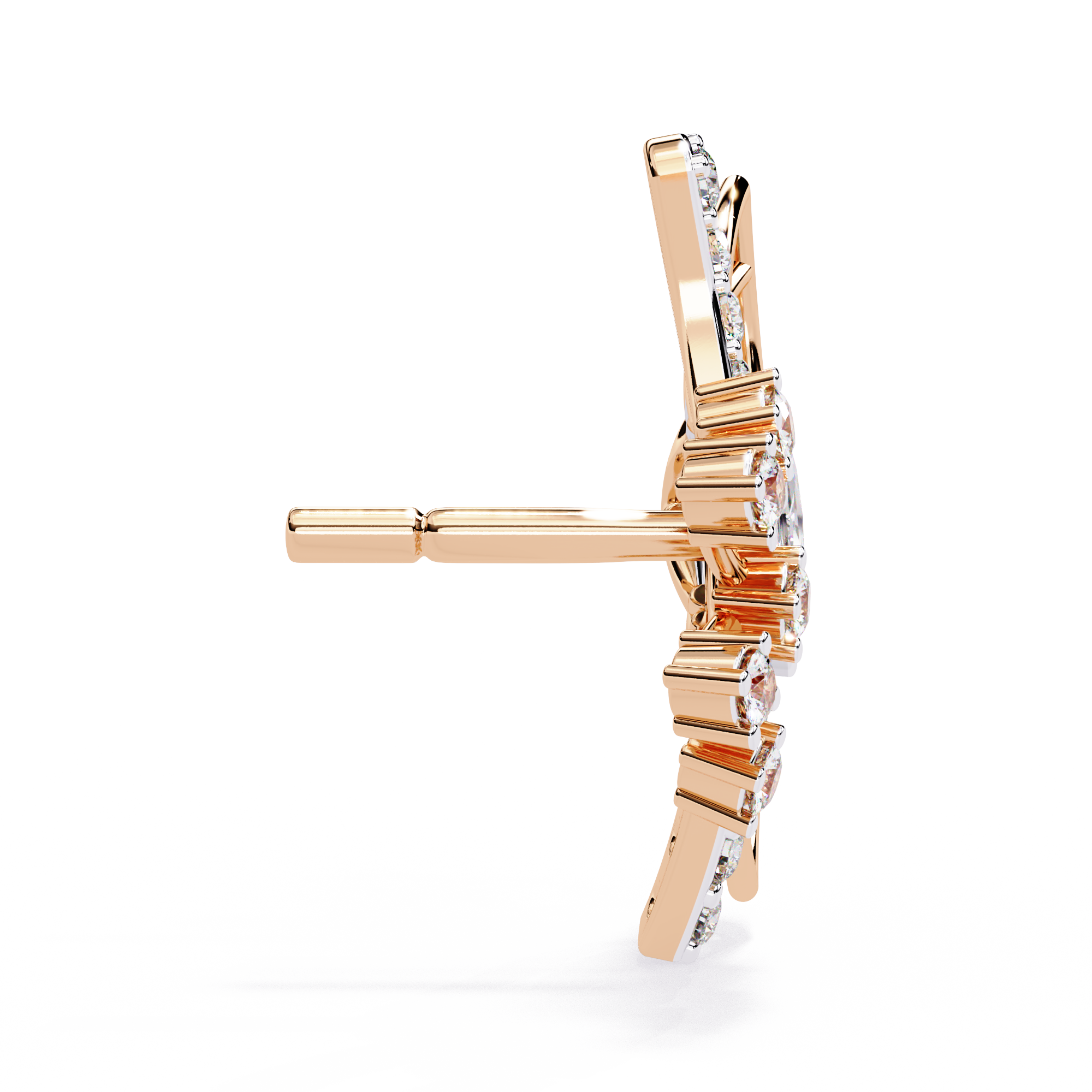 Brilliant 18K GOLD EARRING WITH LAB-GROWN DIAMOND.