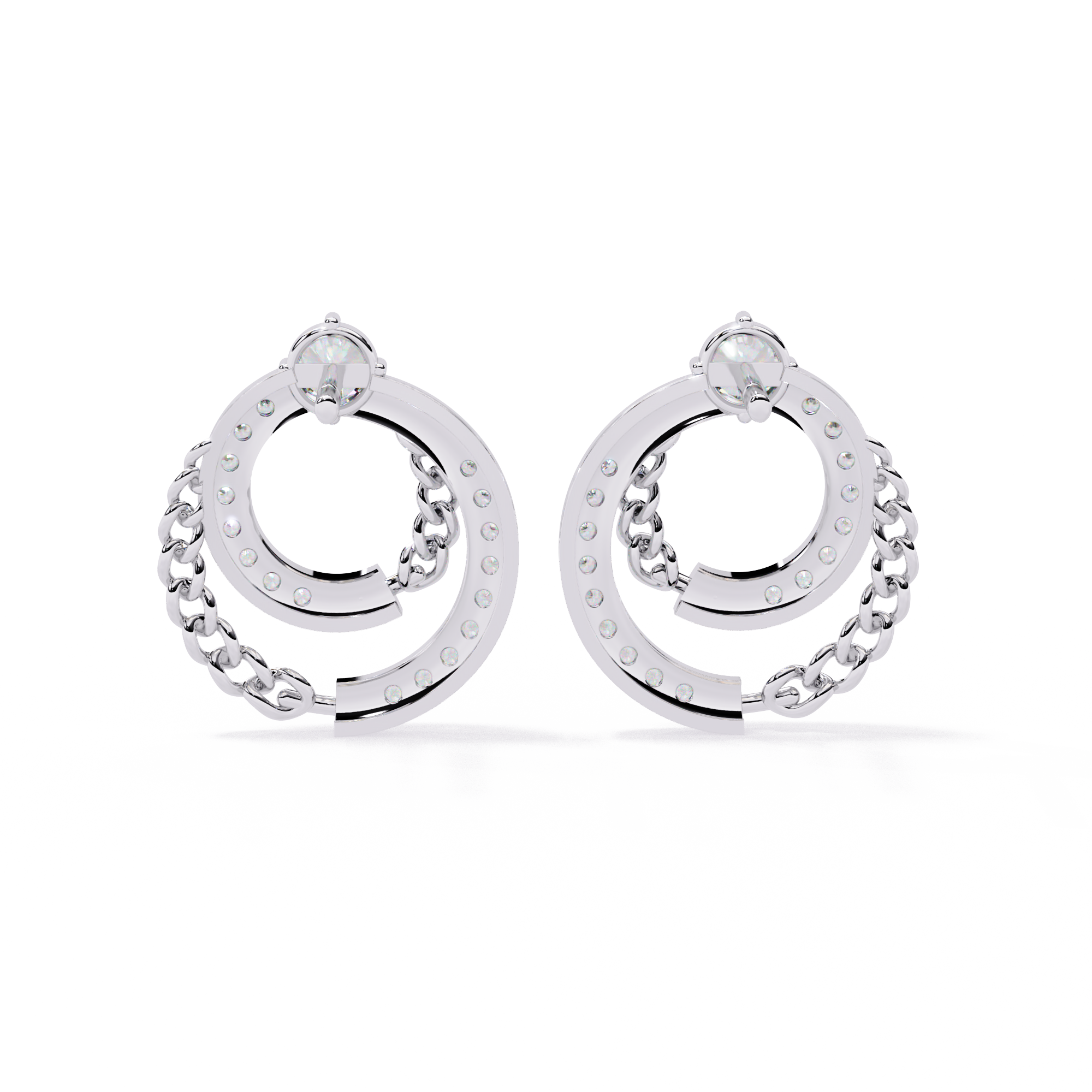 Brilliant 18K GOLD EARRING WITH LAB-GROWN DIAMOND.