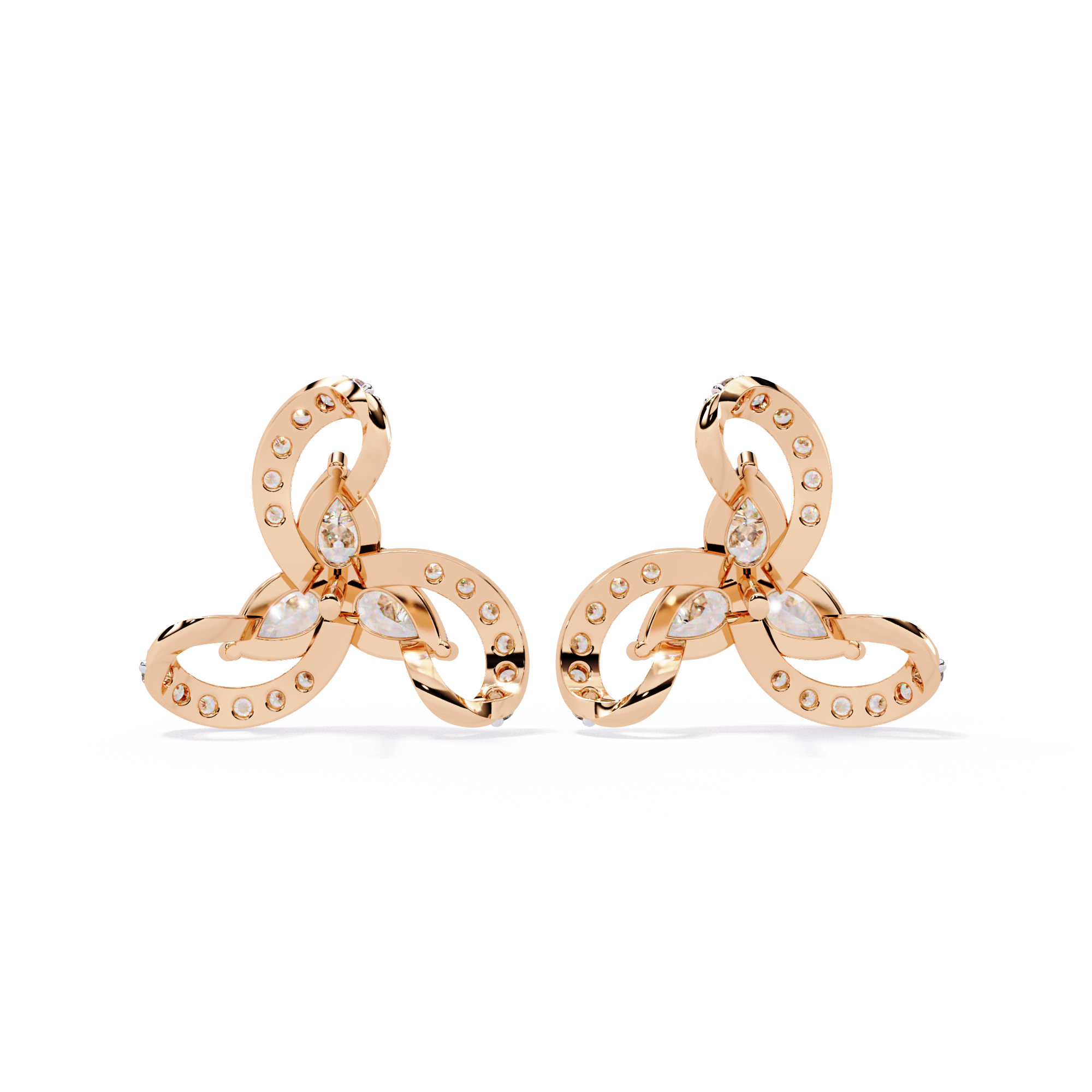 Brilliant 18K GOLD EARRING WITH LAB-GROWN DIAMOND.