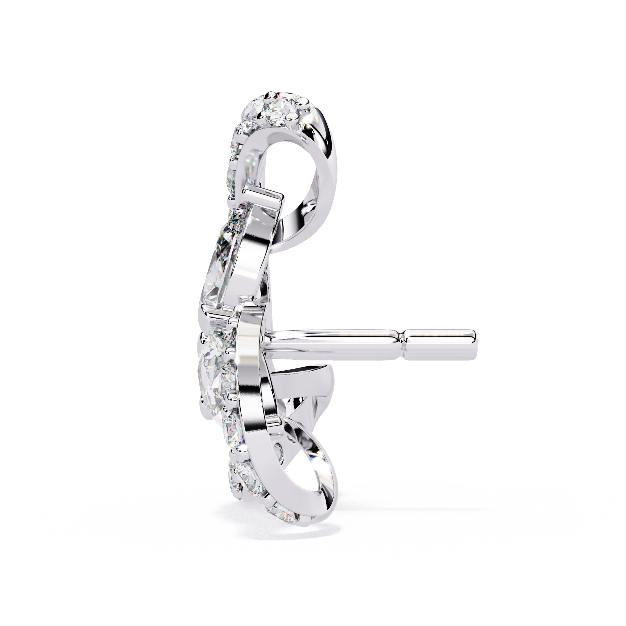 Brilliant 18K GOLD EARRING WITH LAB-GROWN DIAMOND.