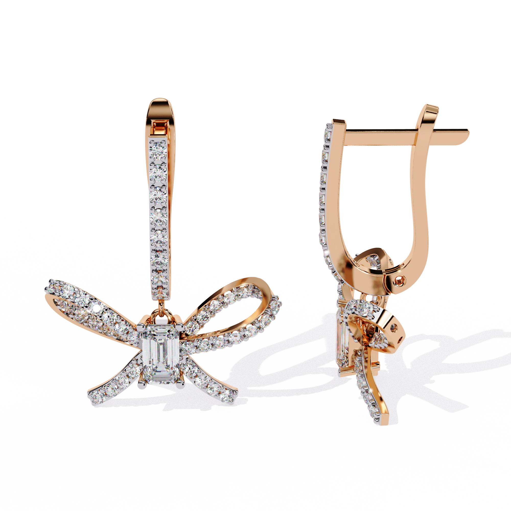 Brilliant 18K GOLD EARRING WITH LAB-GROWN DIAMOND.