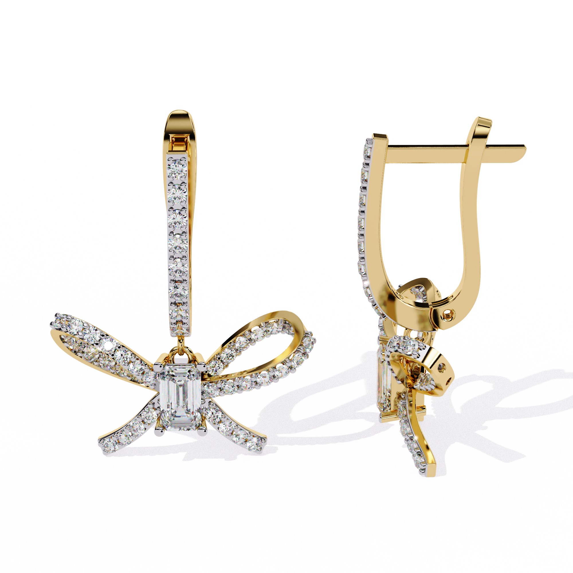 Brilliant 18K GOLD EARRING WITH LAB-GROWN DIAMOND.