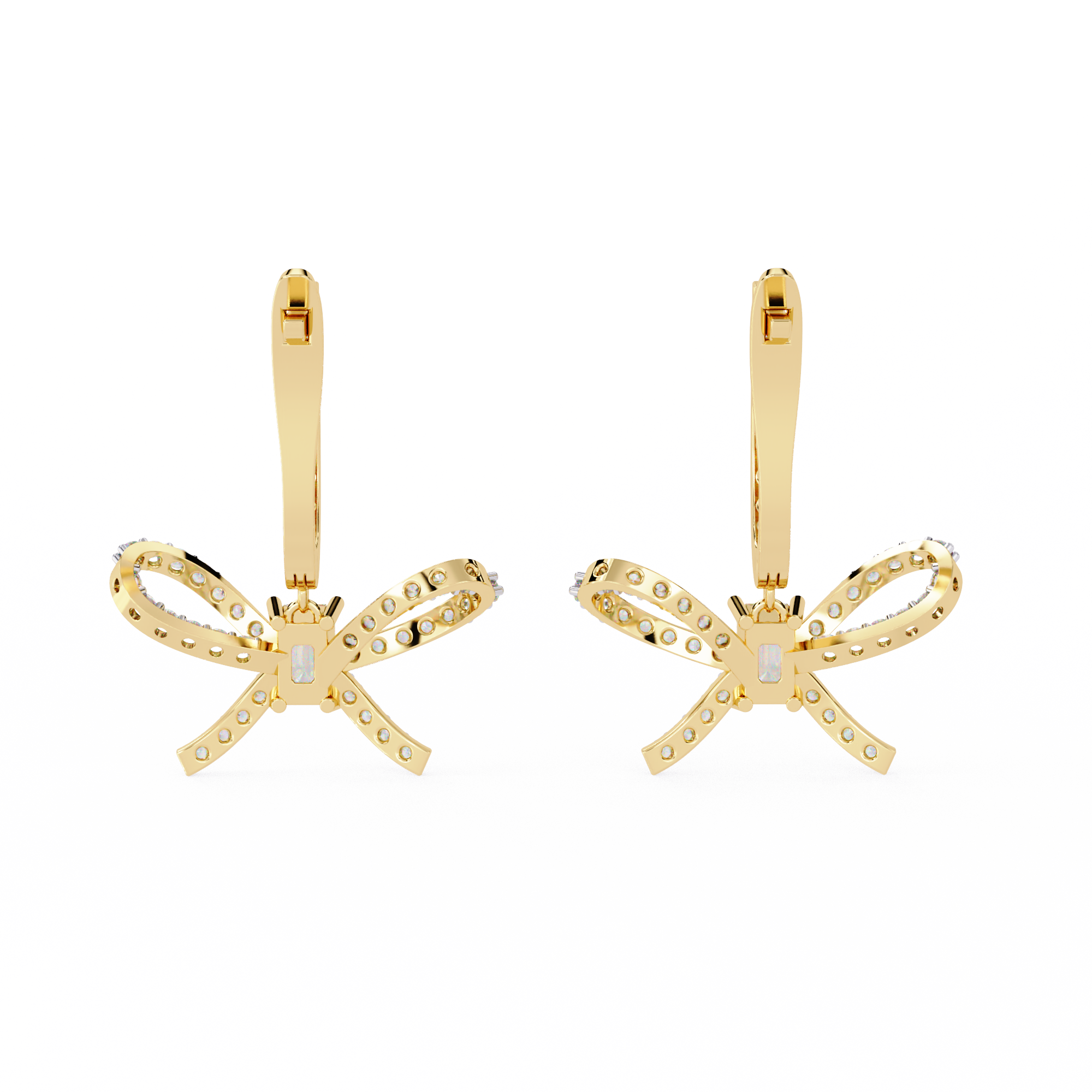 Brilliant 18K GOLD EARRING WITH LAB-GROWN DIAMOND.