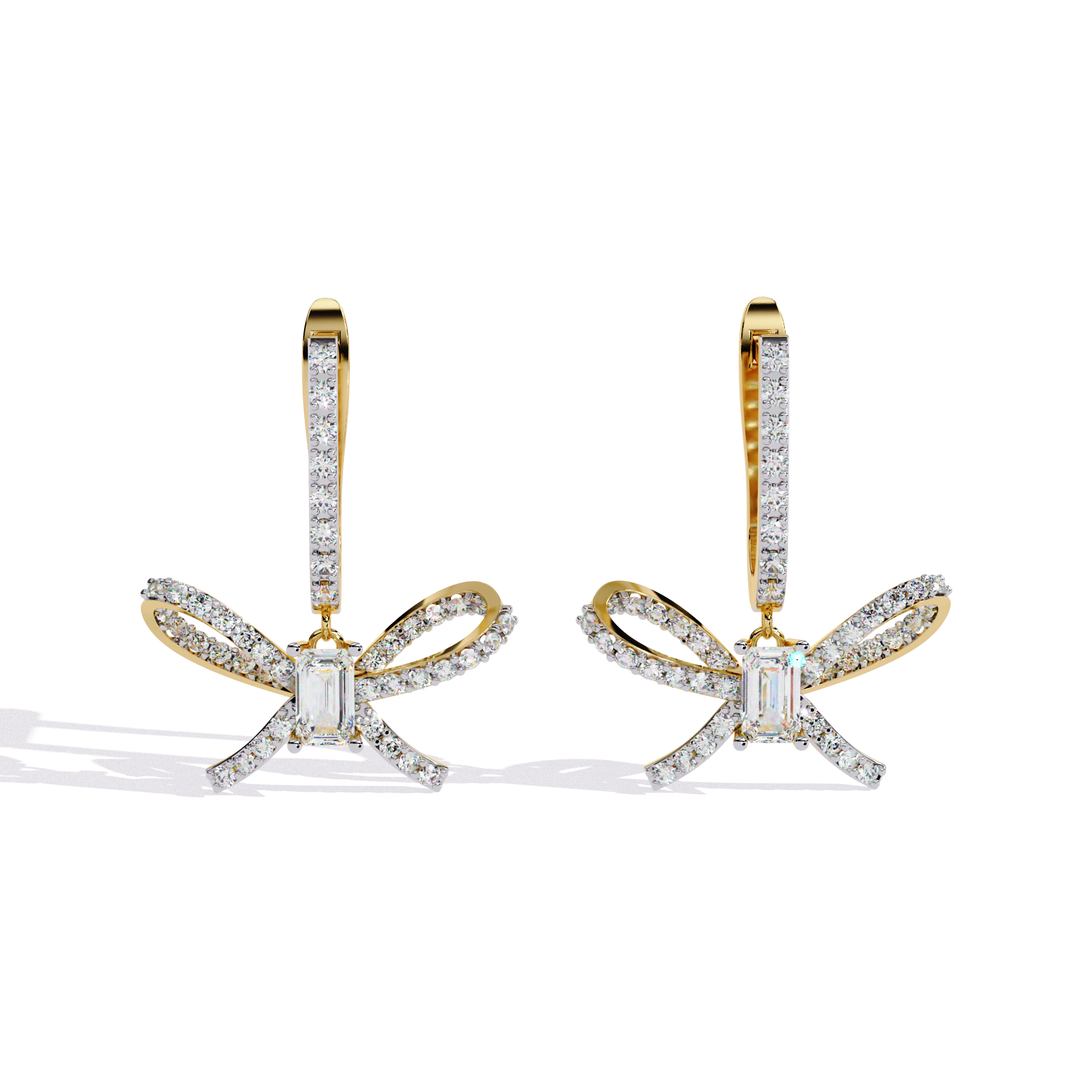 Brilliant 18K GOLD EARRING WITH LAB-GROWN DIAMOND.