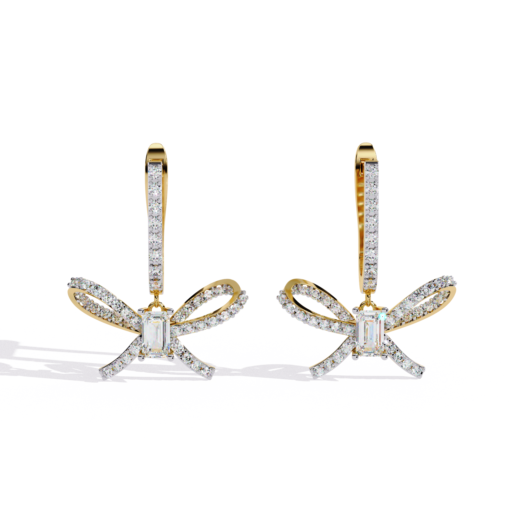 Brilliant 18K GOLD EARRING WITH LAB-GROWN DIAMOND.