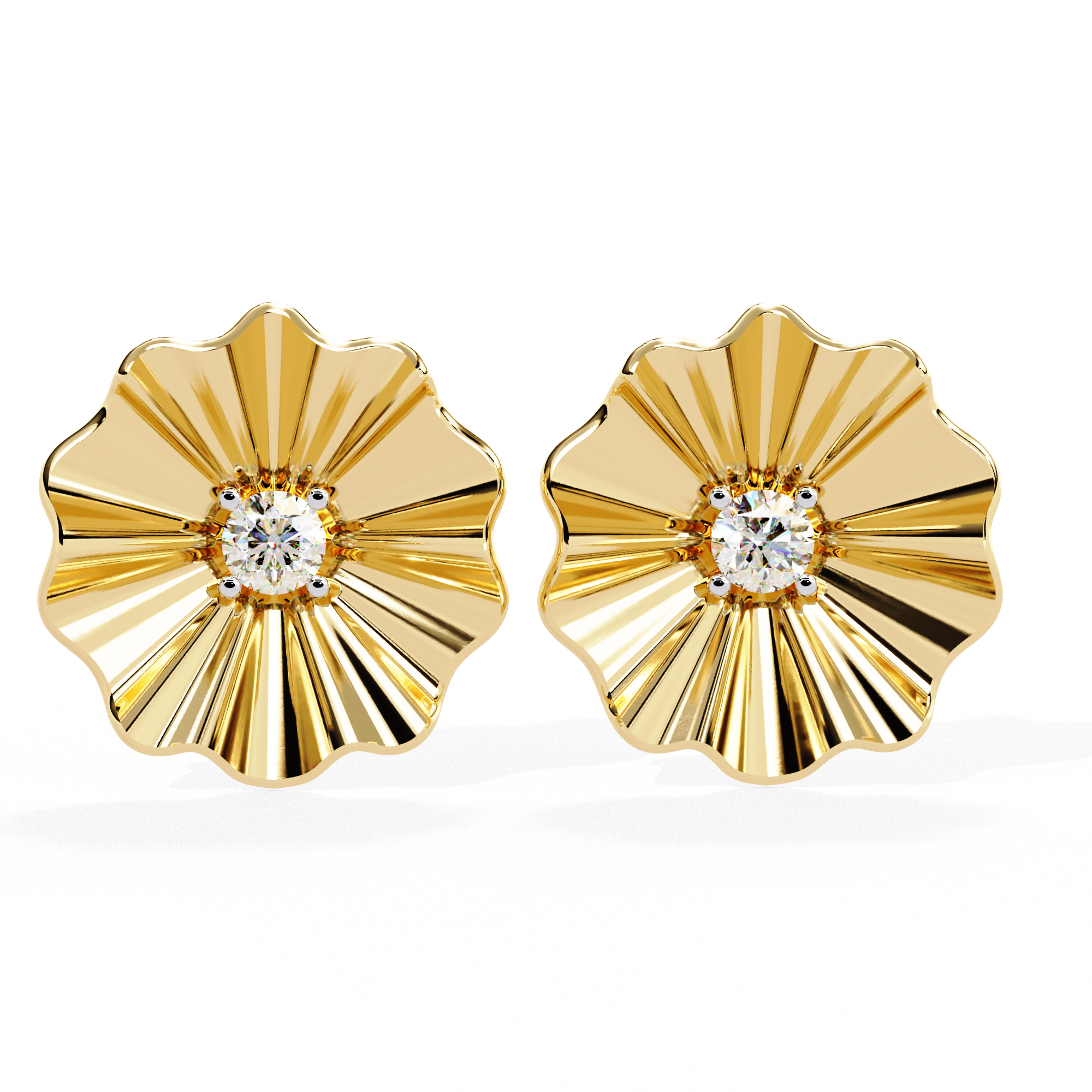 Brilliant 18K GOLD EARRING WITH LAB-GROWN DIAMOND.