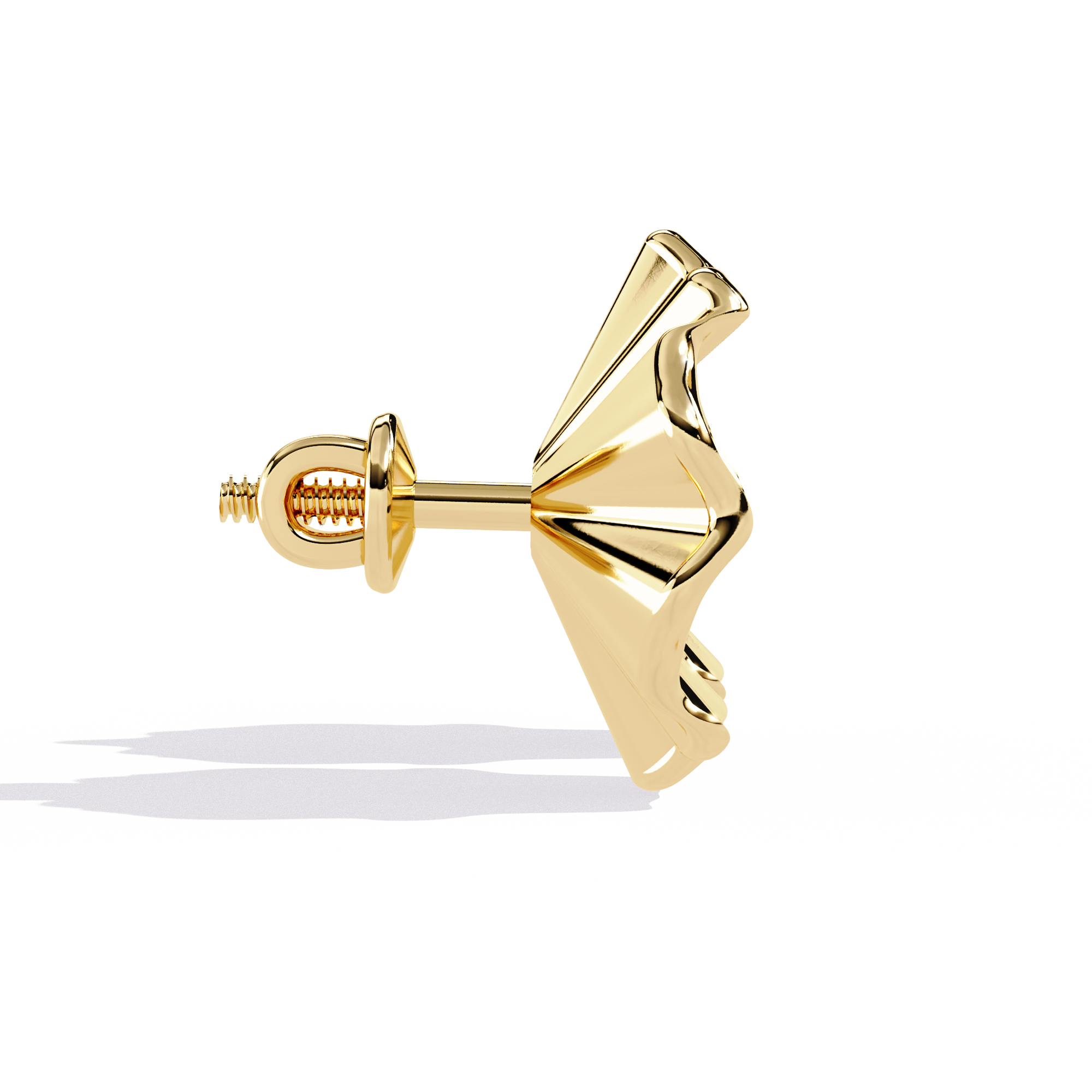 Brilliant 18K GOLD EARRING WITH LAB-GROWN DIAMOND.