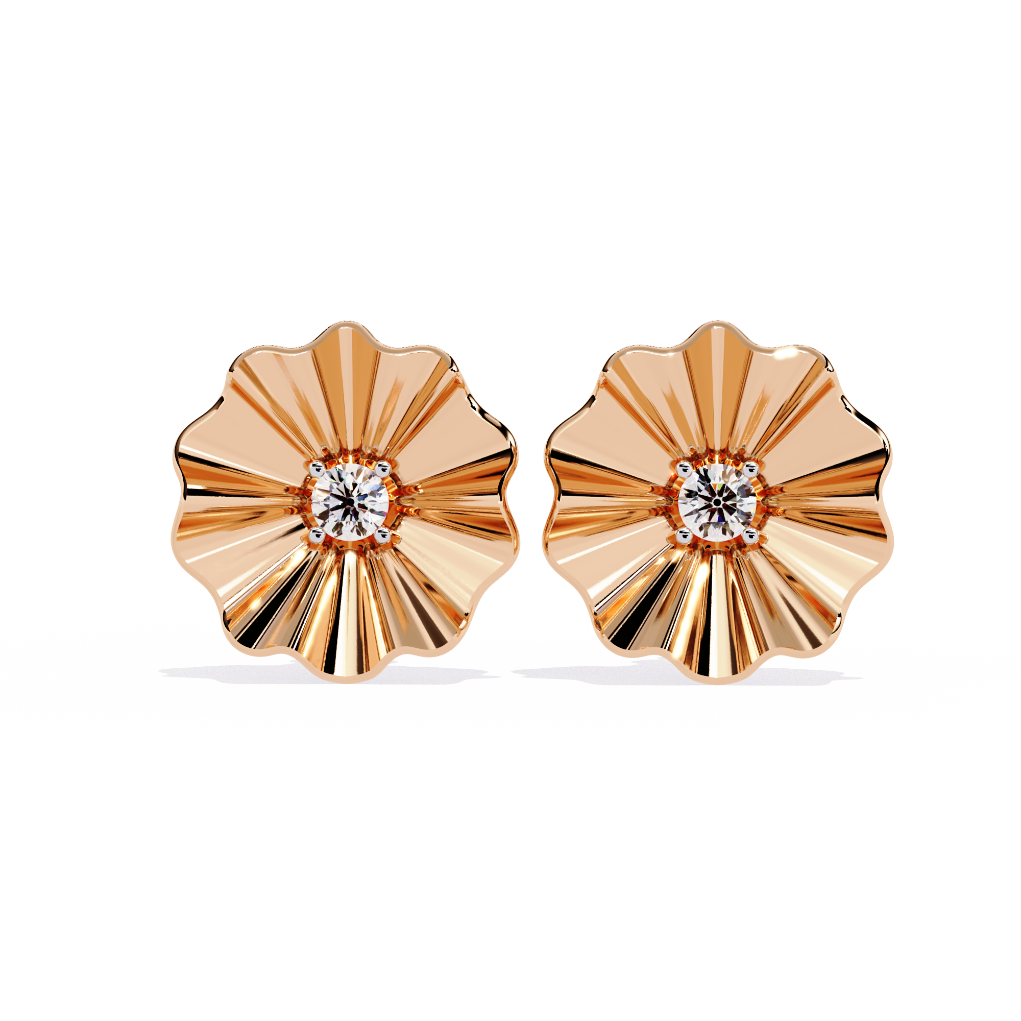 Brilliant 18K GOLD EARRING WITH LAB-GROWN DIAMOND.