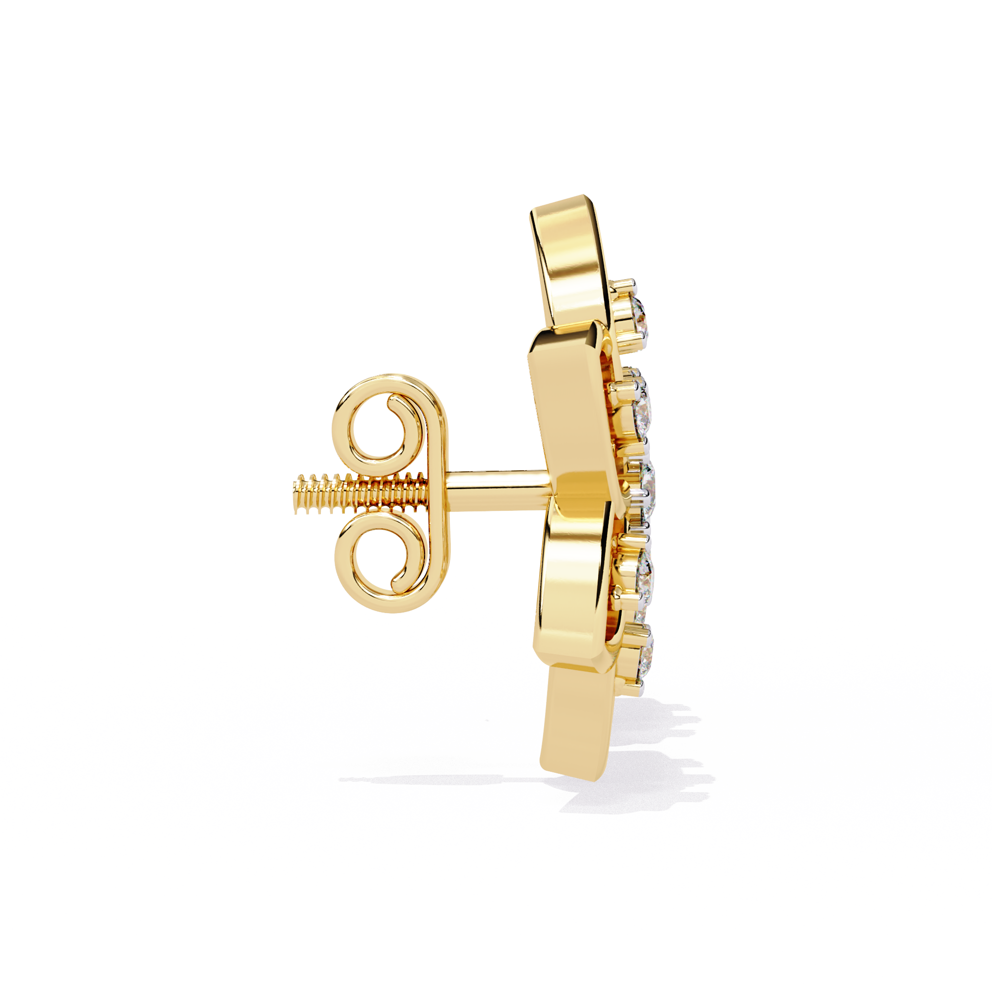 Brilliant 18K GOLD EARRING WITH LAB-GROWN DIAMOND.