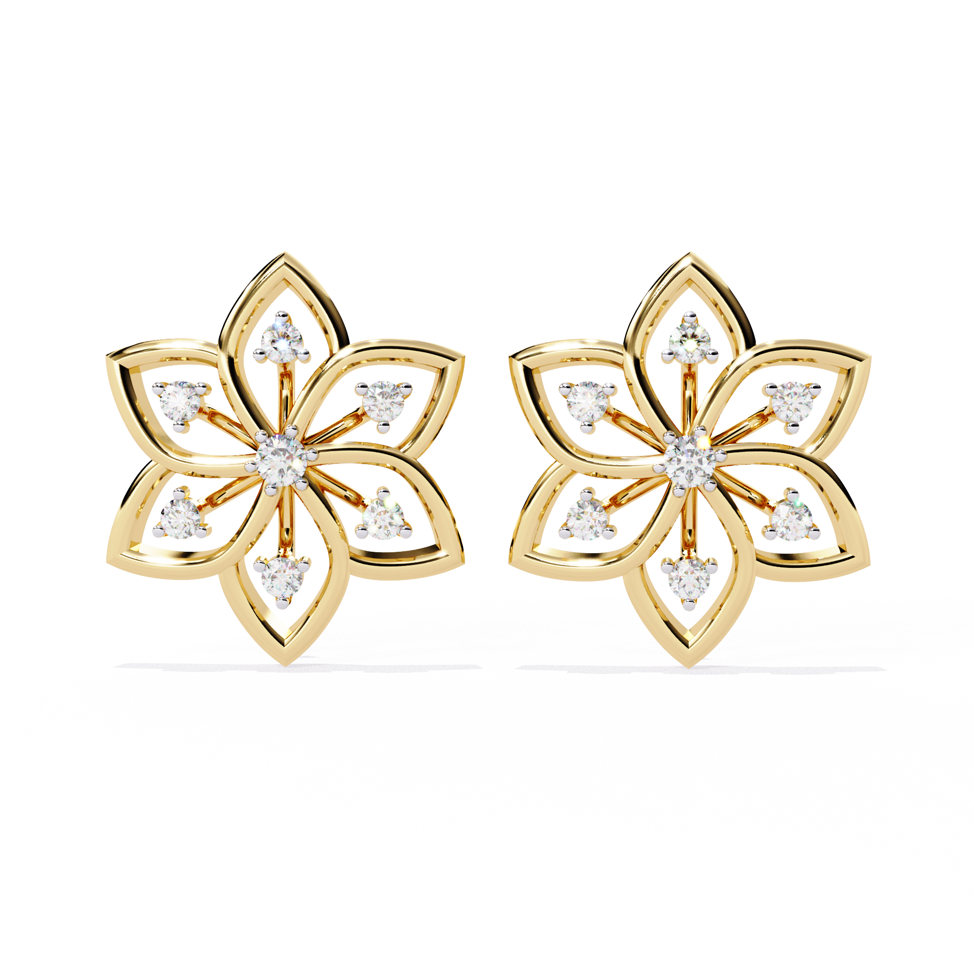 Brilliant 18K GOLD EARRING WITH LAB-GROWN DIAMOND.