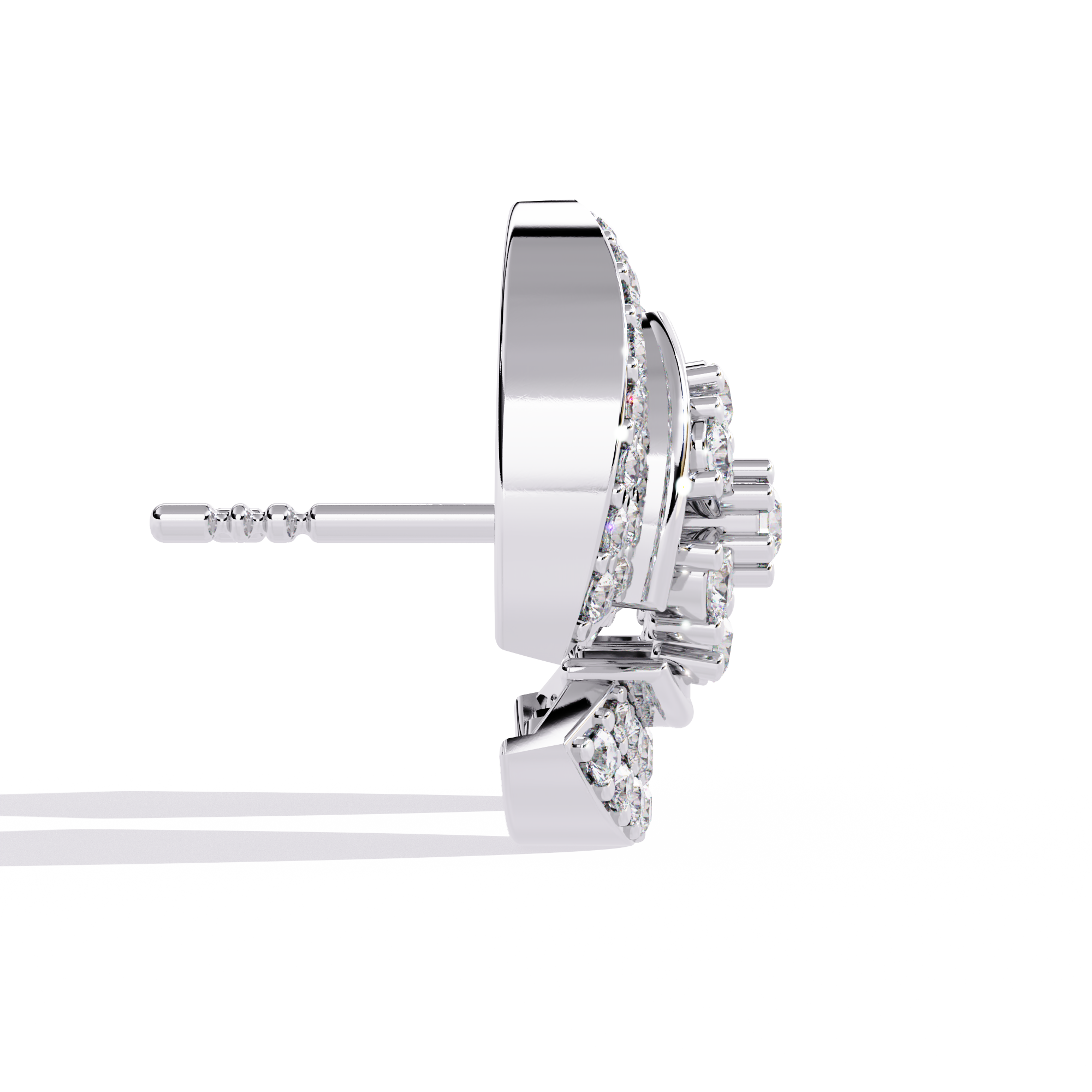 Brilliant 18K GOLD EARRING WITH LAB-GROWN DIAMOND.