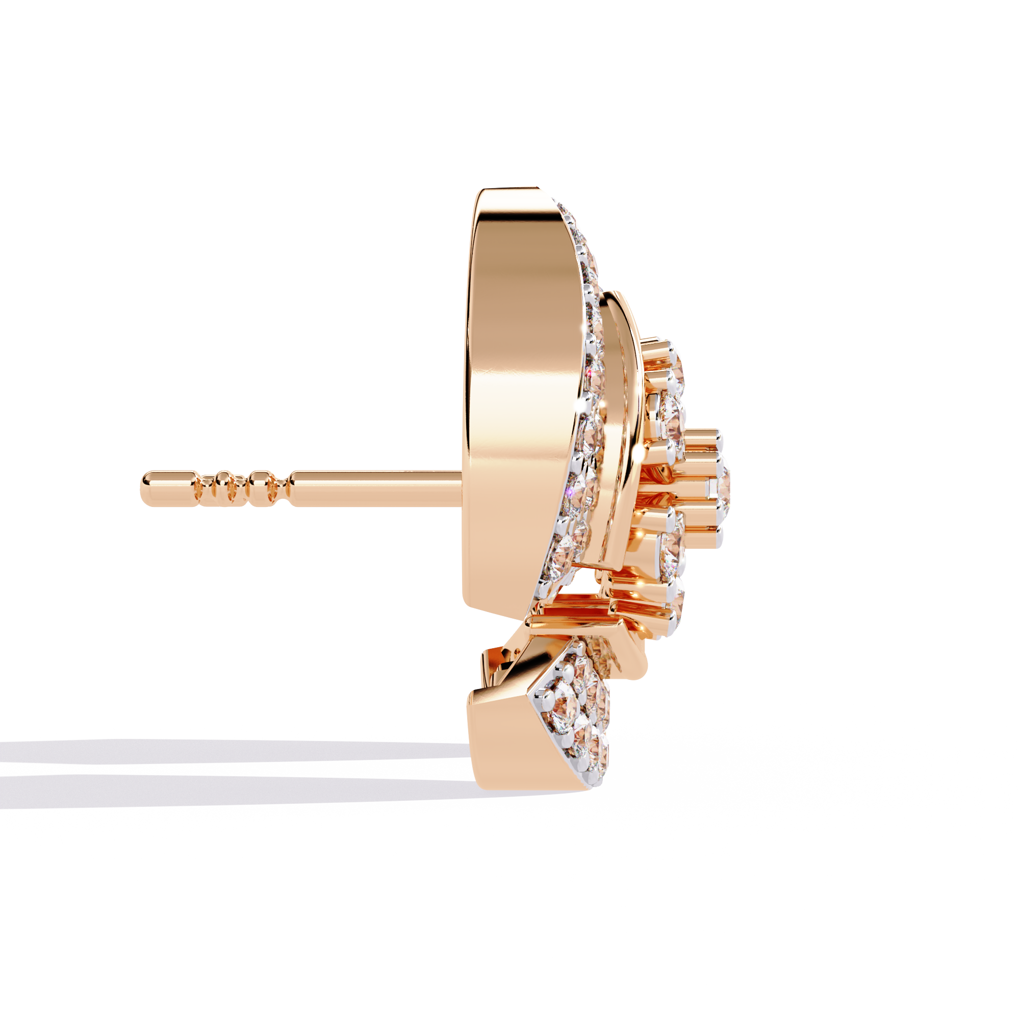 Brilliant 18K GOLD EARRING WITH LAB-GROWN DIAMOND.