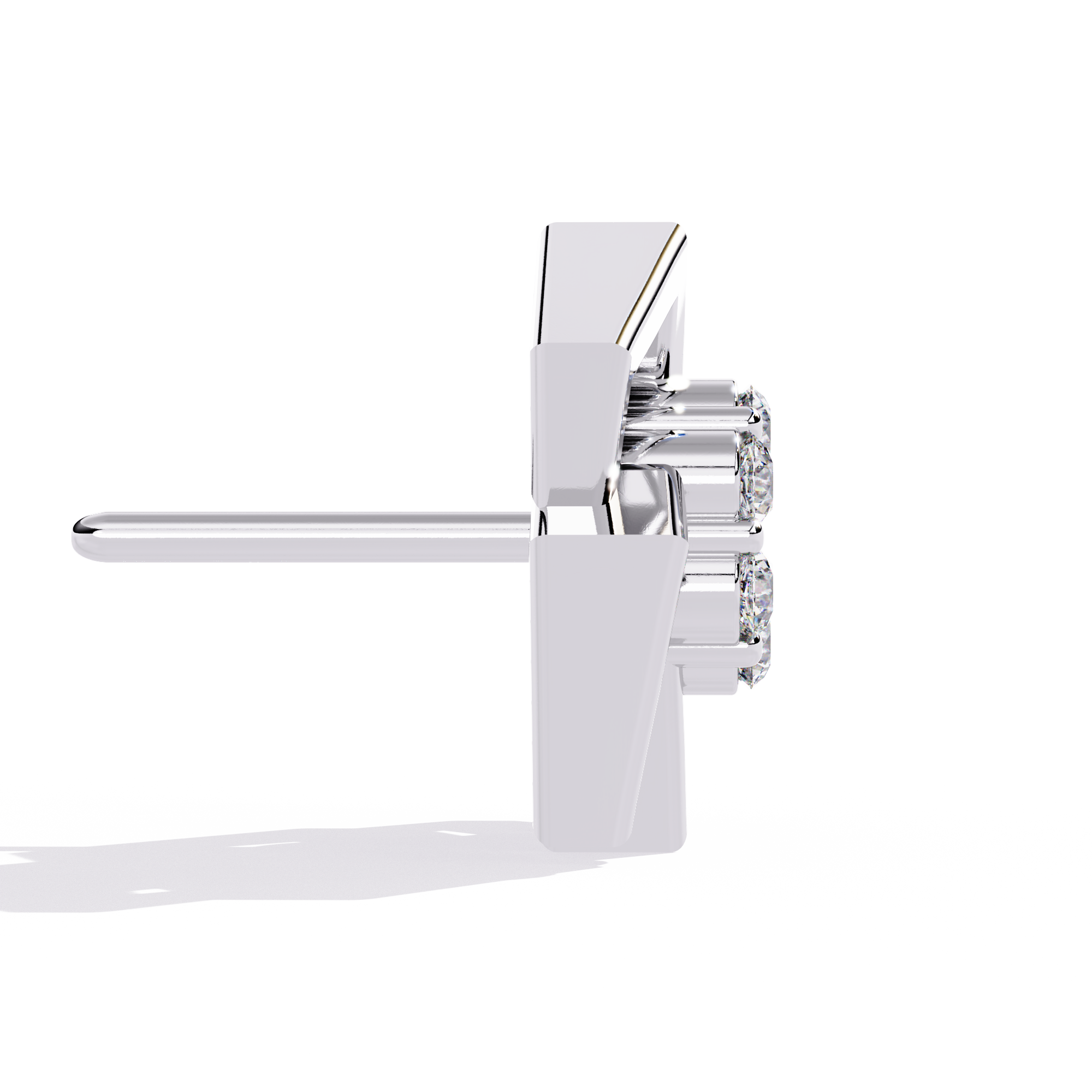 Brilliant 18K GOLD EARRING WITH LAB-GROWN DIAMOND.