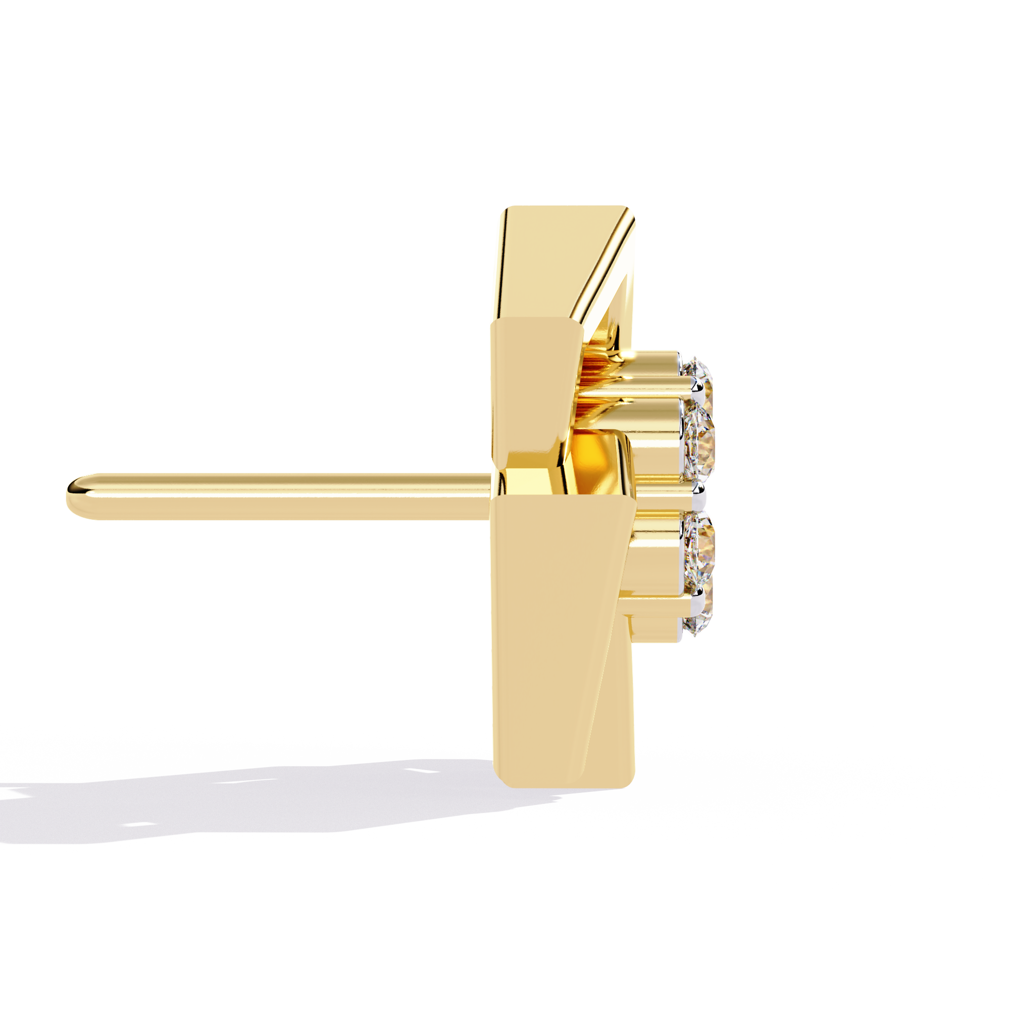 Brilliant 18K GOLD EARRING WITH LAB-GROWN DIAMOND.