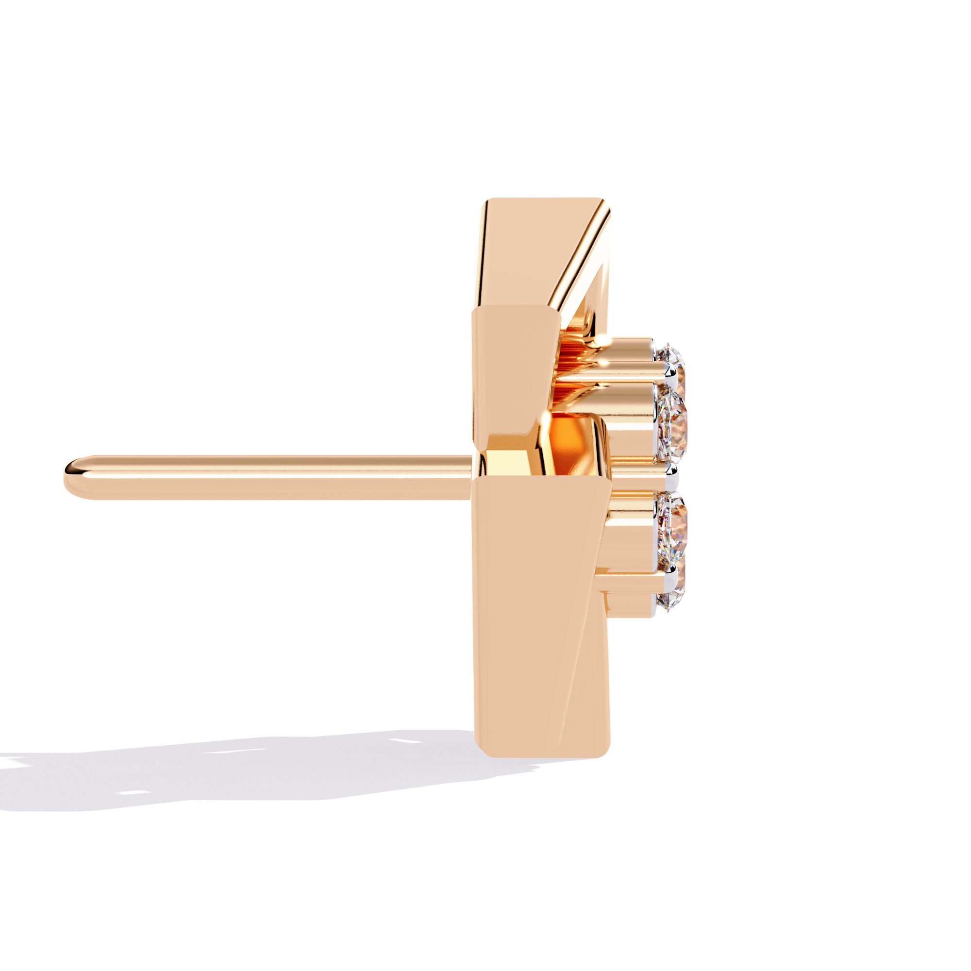 Brilliant 18K GOLD EARRING WITH LAB-GROWN DIAMOND.