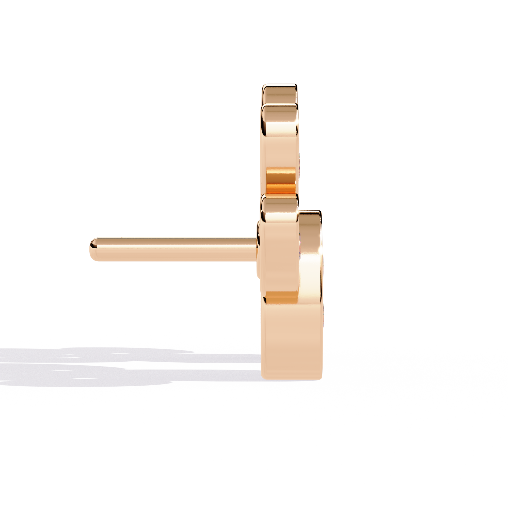 Brilliant 18K GOLD EARRING WITH LAB-GROWN DIAMOND.