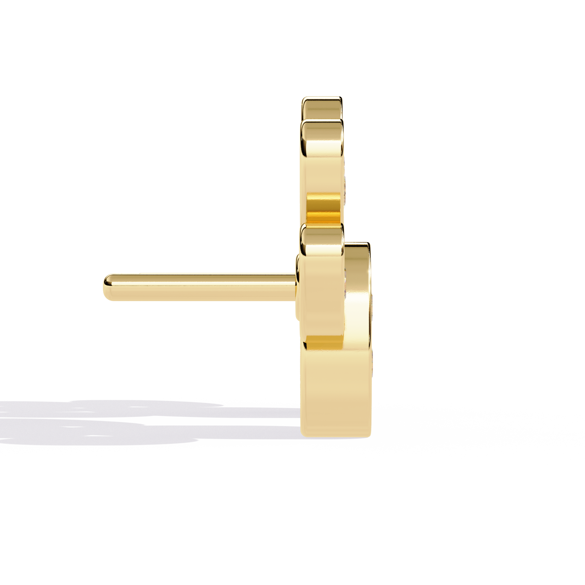 Brilliant 18K GOLD EARRING WITH LAB-GROWN DIAMOND.