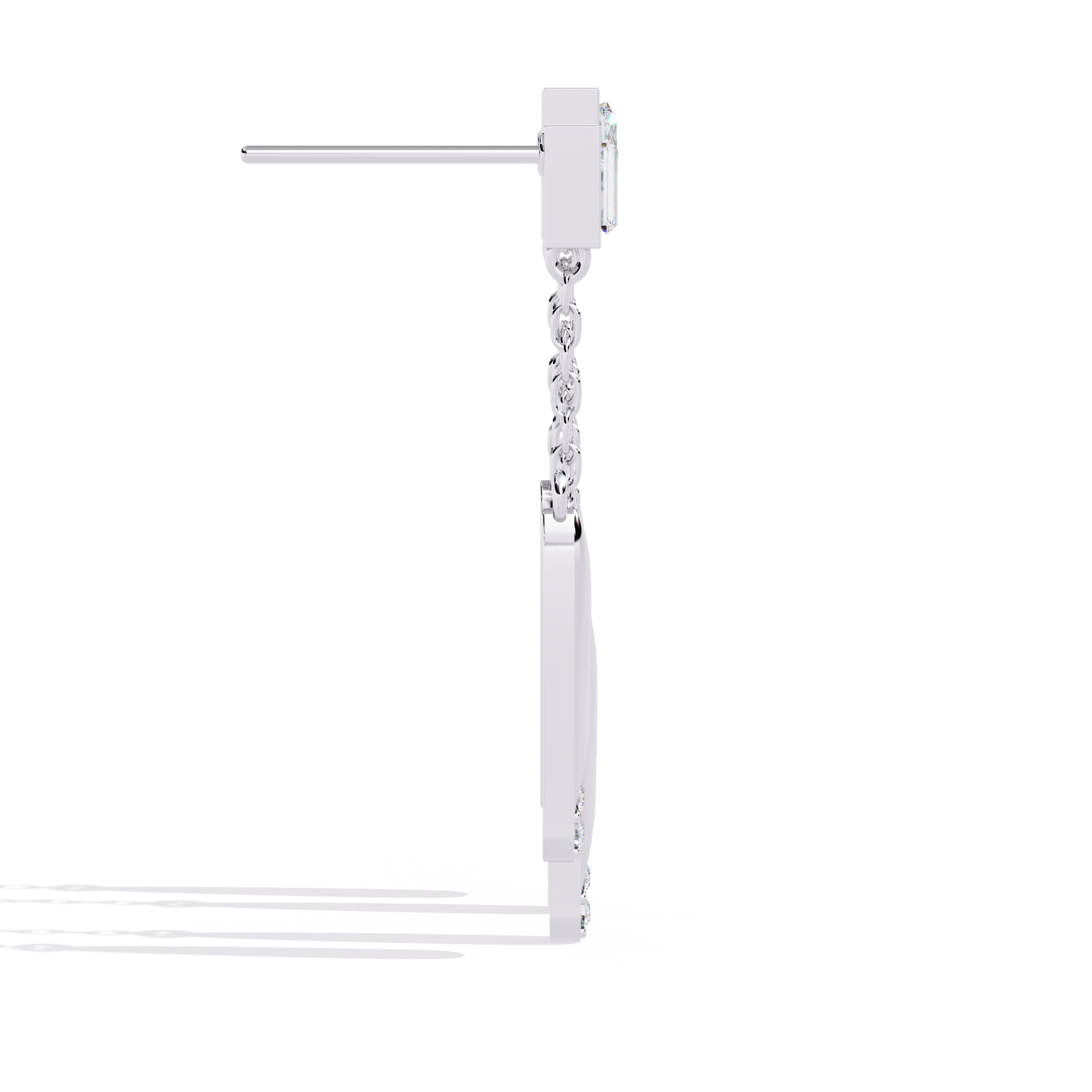 Brilliant 18K GOLD EARRING WITH LAB-GROWN DIAMOND.