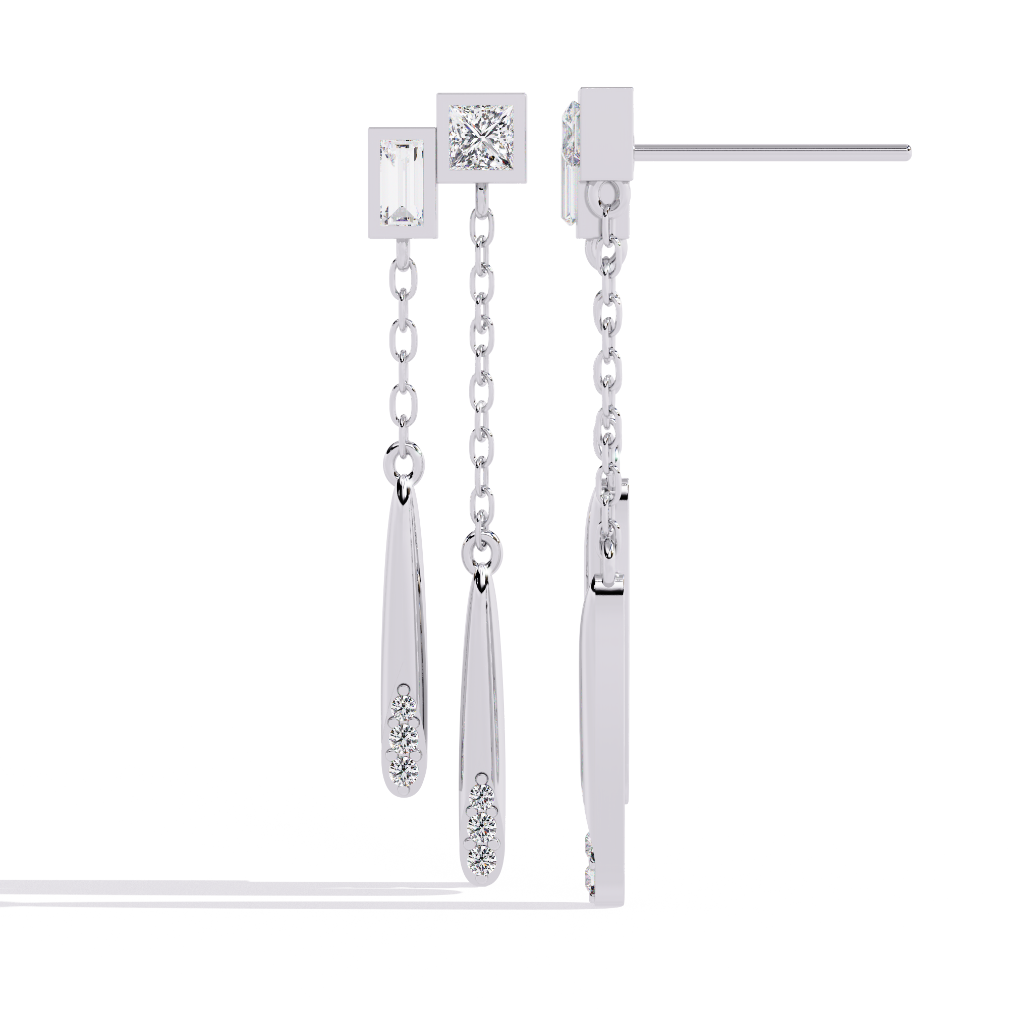 Brilliant 18K GOLD EARRING WITH LAB-GROWN DIAMOND.