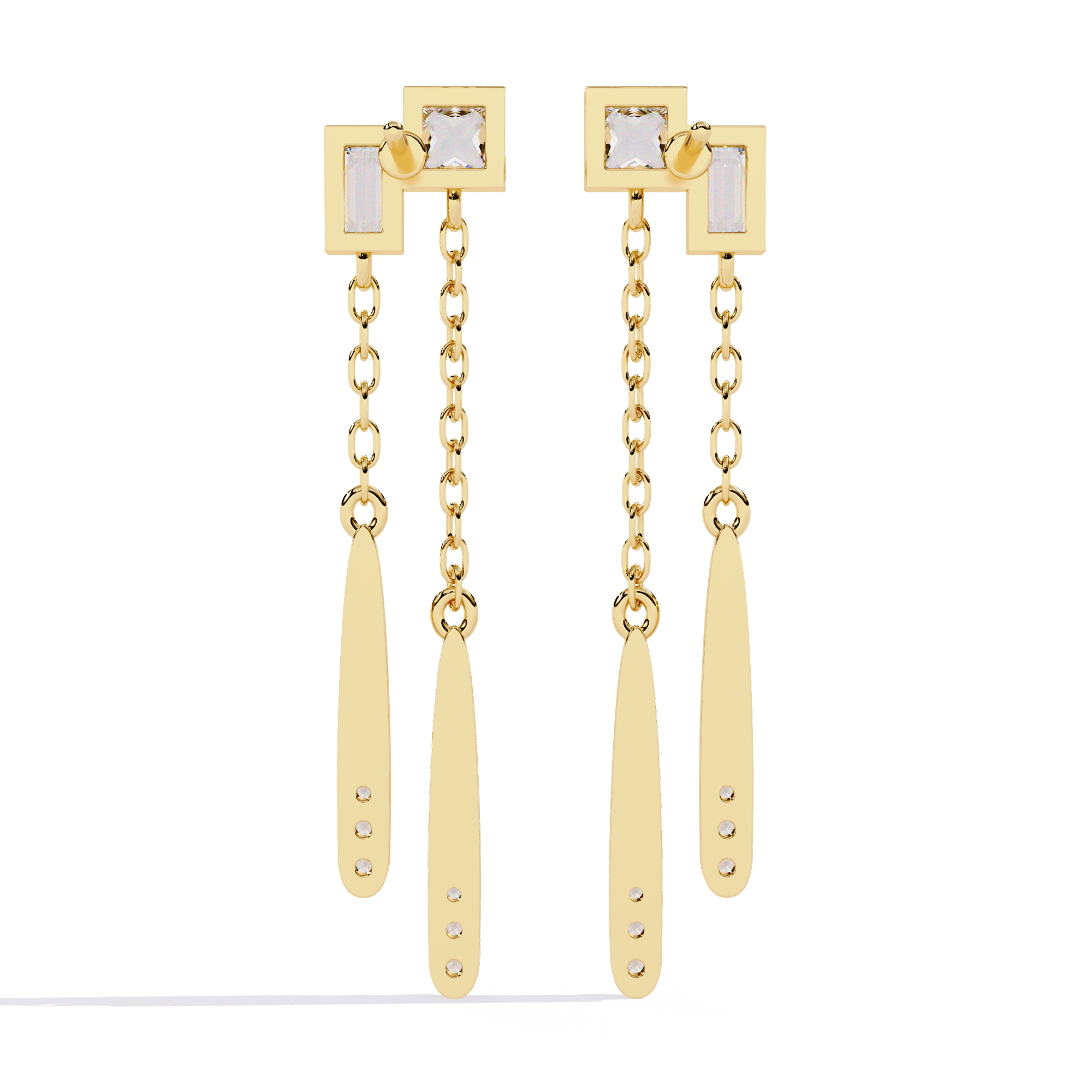 Brilliant 18K GOLD EARRING WITH LAB-GROWN DIAMOND.