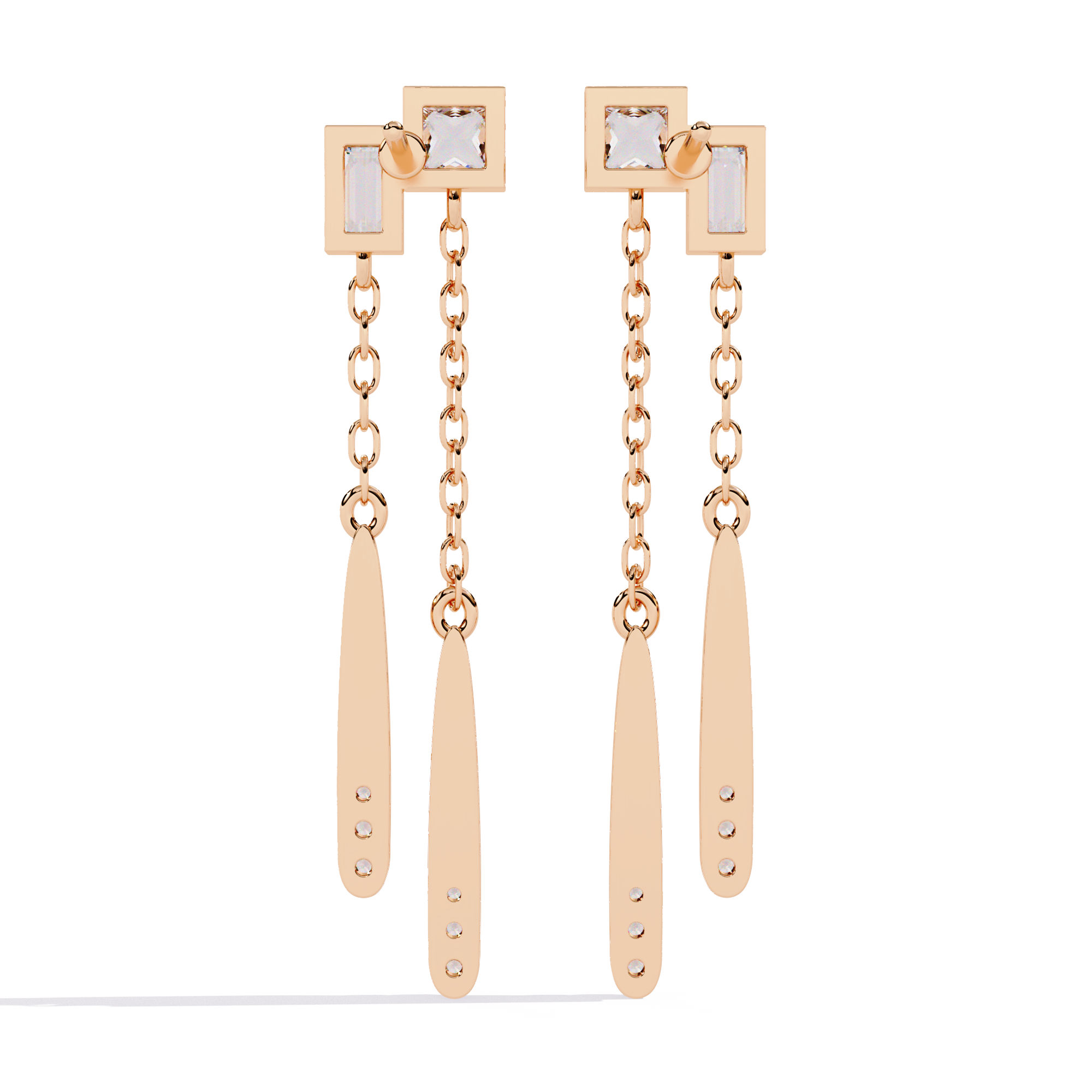 Brilliant 18K GOLD EARRING WITH LAB-GROWN DIAMOND.