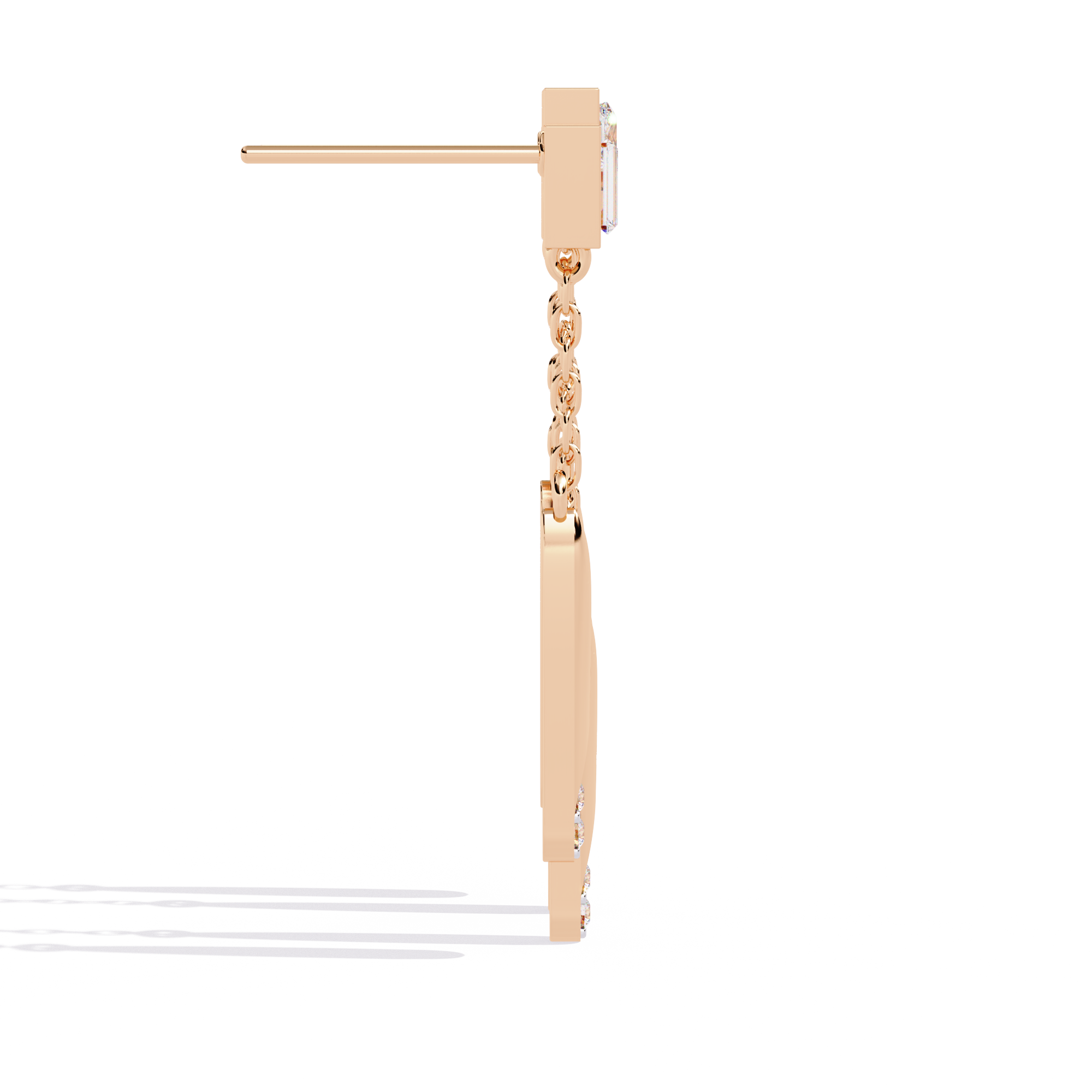 Brilliant 18K GOLD EARRING WITH LAB-GROWN DIAMOND.