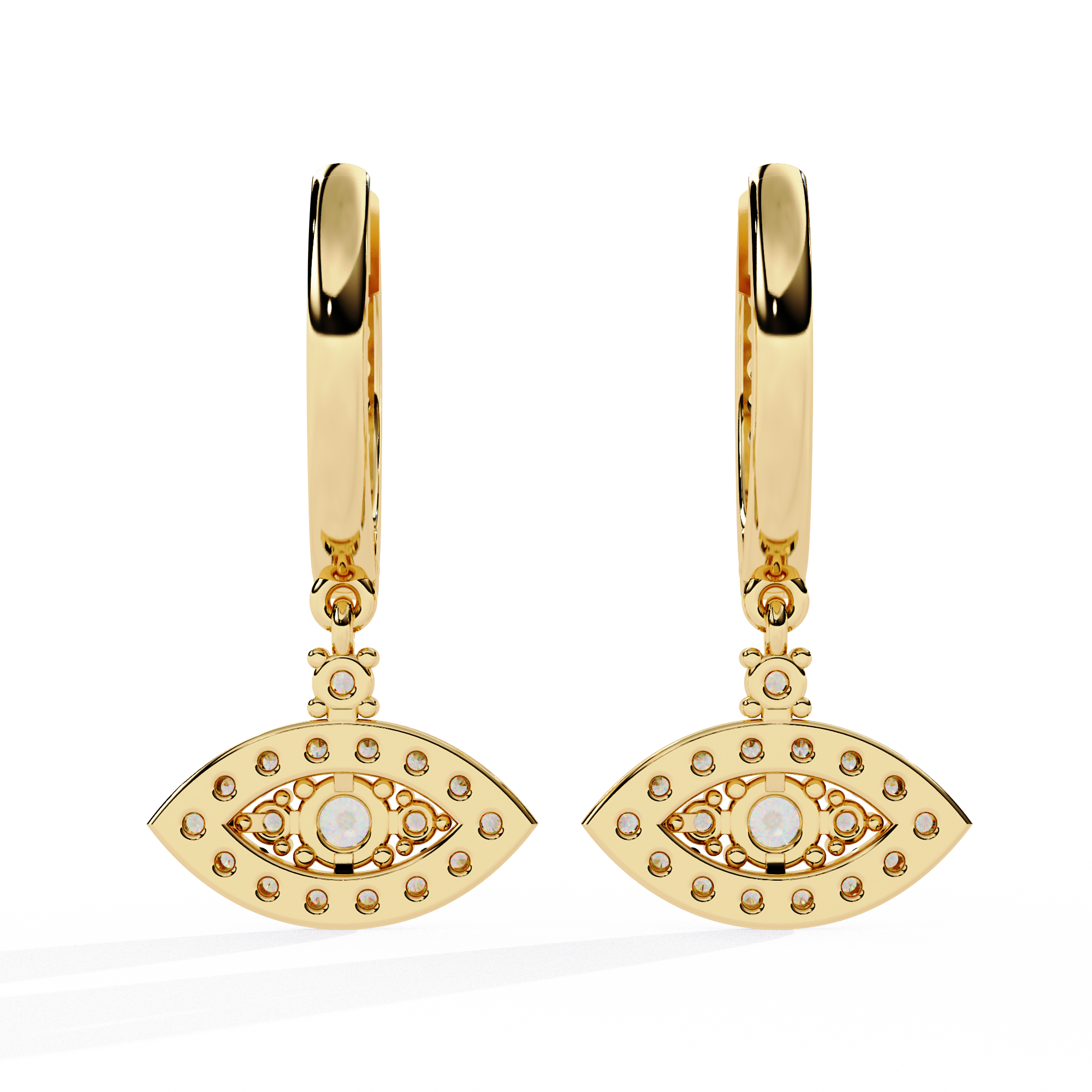 Brilliant 18K GOLD EARRING WITH LAB-GROWN DIAMOND.