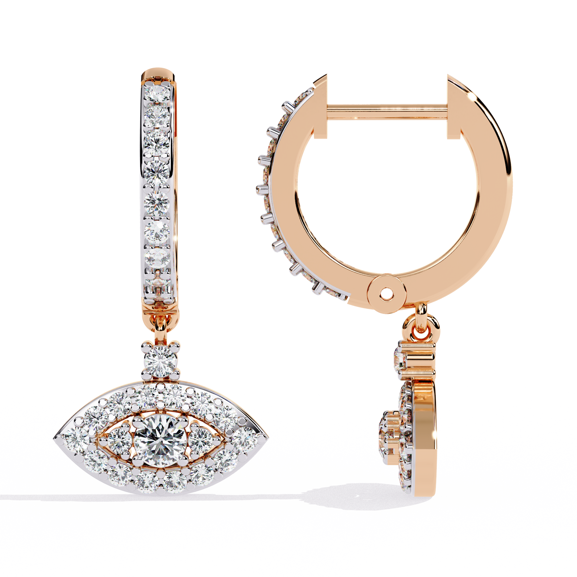 Brilliant 18K GOLD EARRING WITH LAB-GROWN DIAMOND.