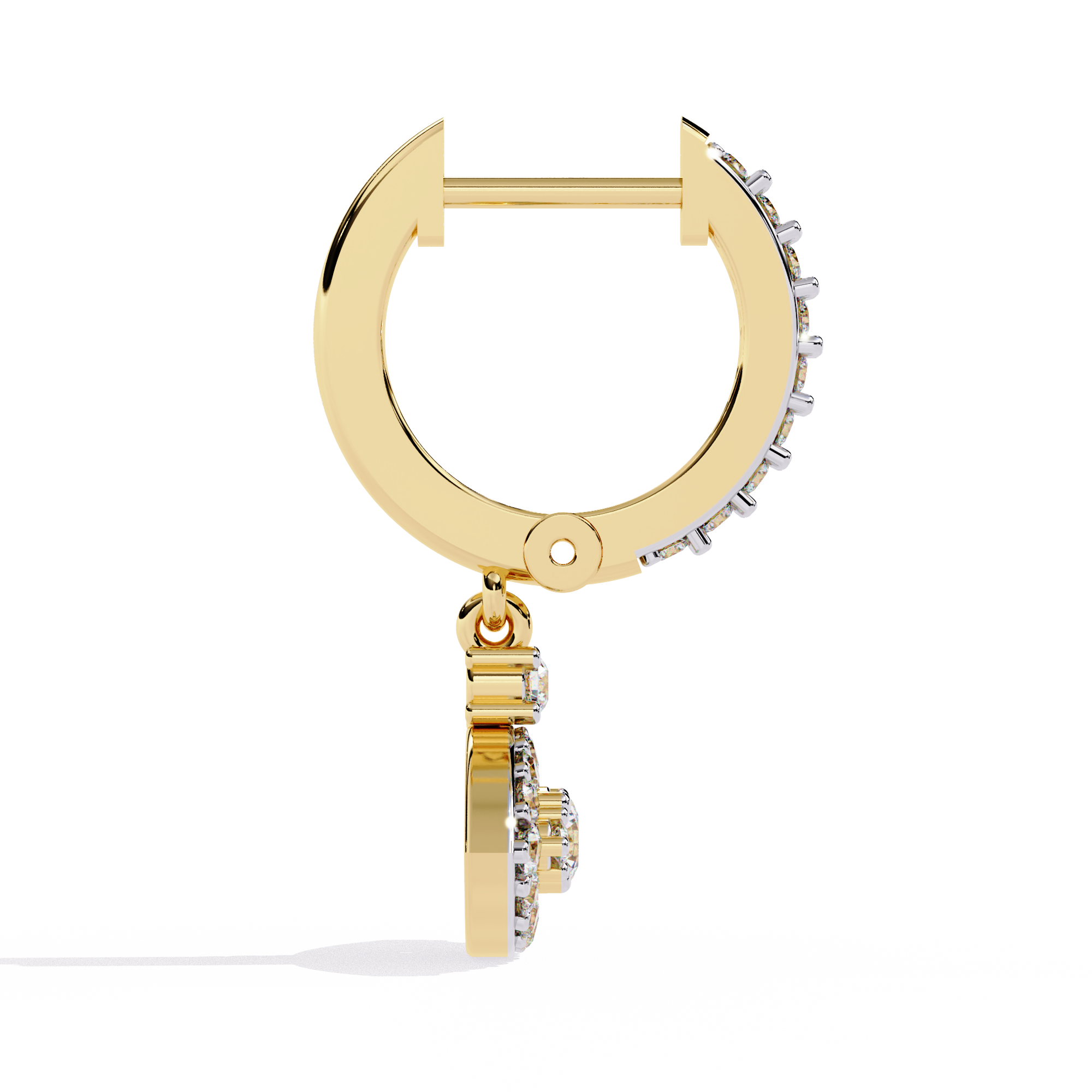 Brilliant 18K GOLD EARRING WITH LAB-GROWN DIAMOND.